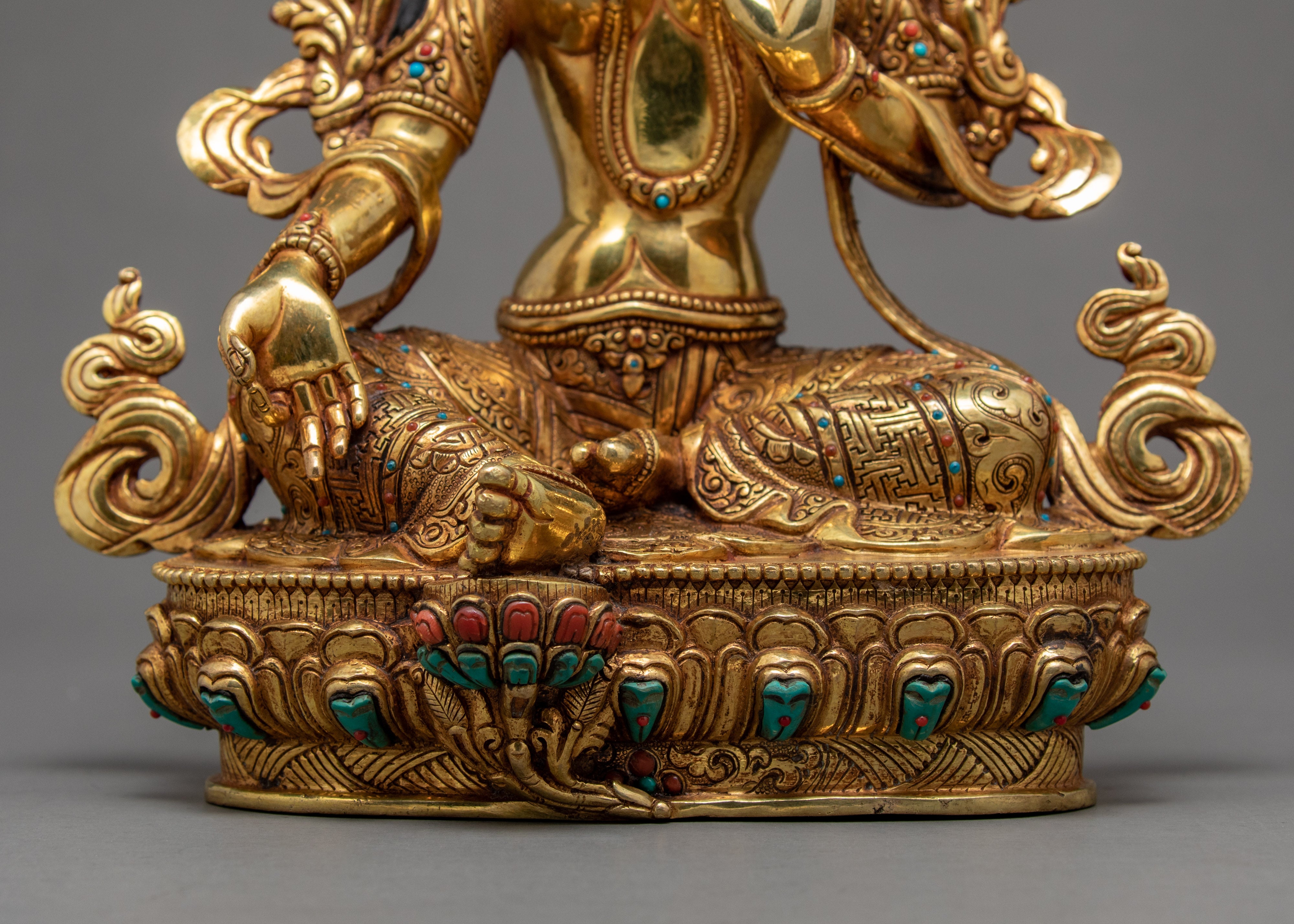 Green Tara Statue | Enlightened Female Buddha | Buddhist Deity