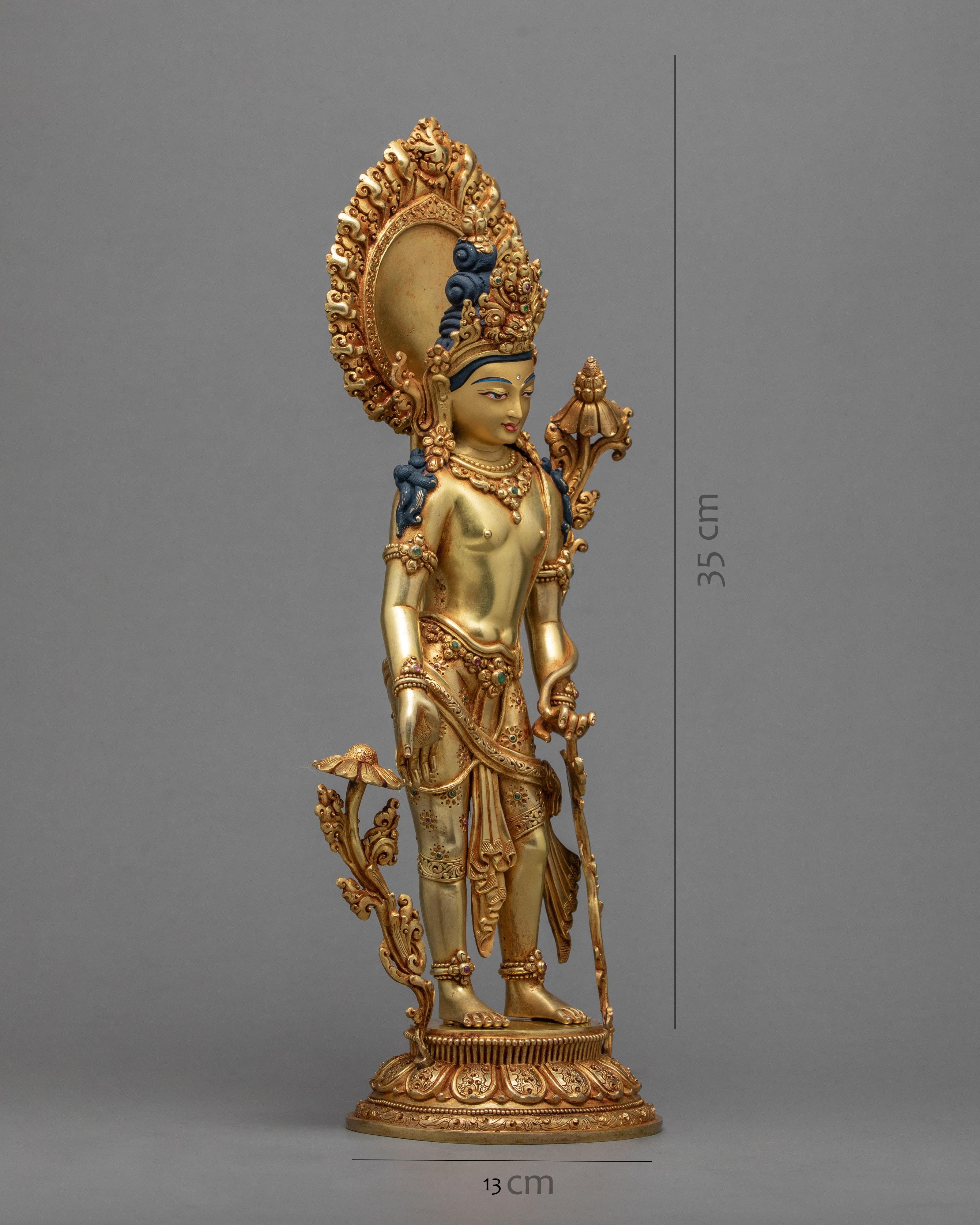 Padmapani Statue | Tibetan Standing Avalokiteshvara Sculpture