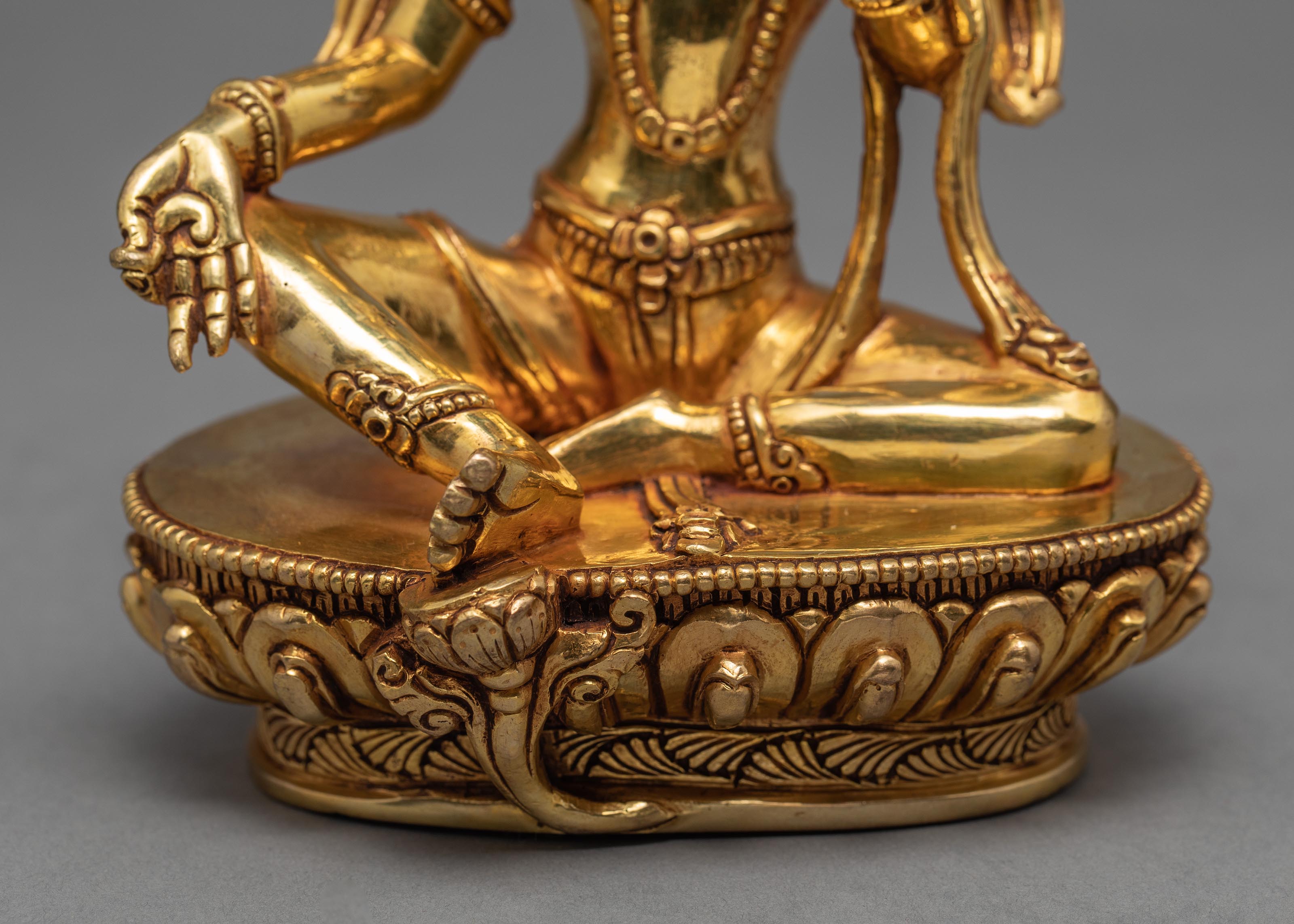 Green Tara Statue | Buddhist Deity | Tibetan Style Handmade Tara Statue