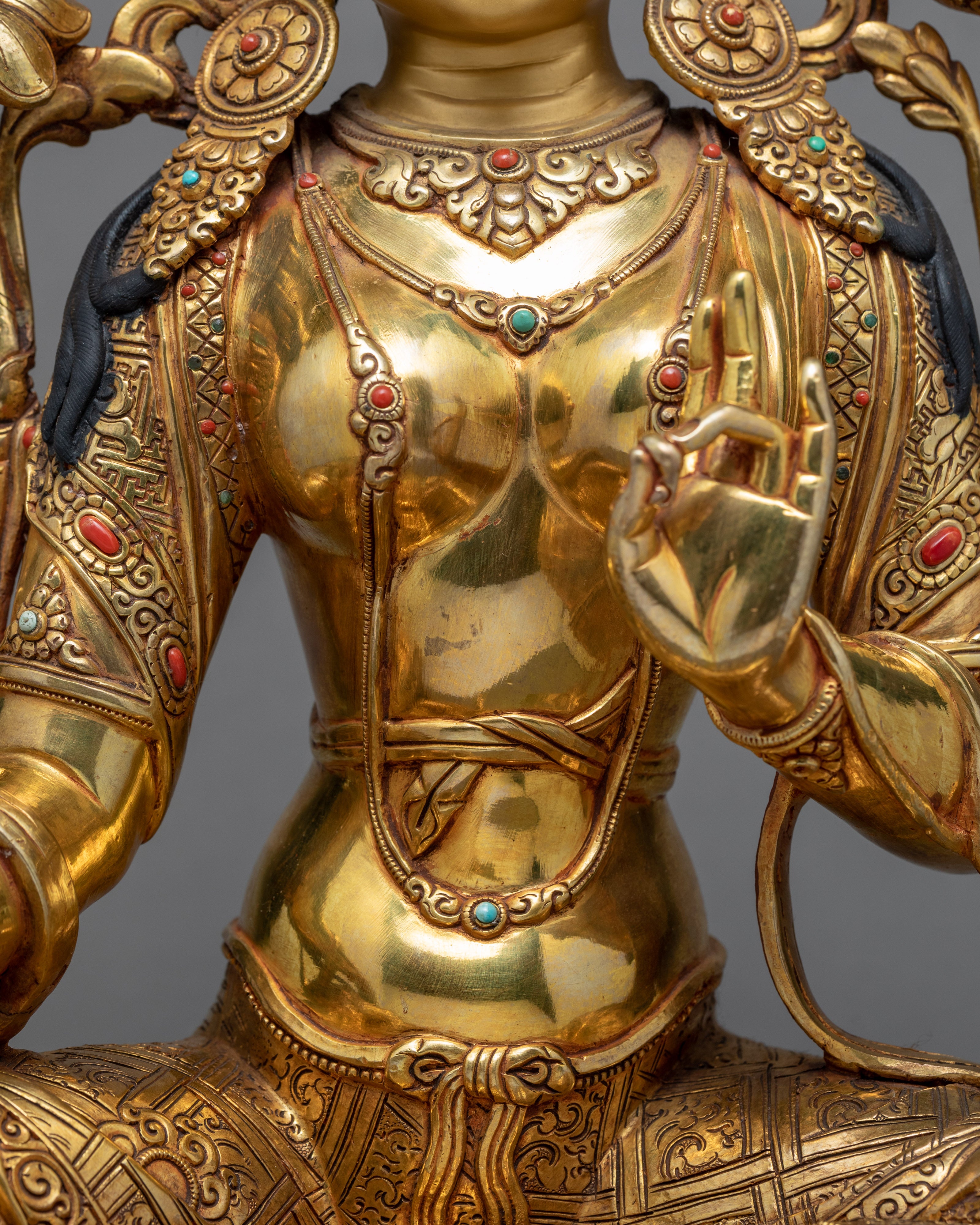 Green Tara Statue | Buddhist Deity | Female Buddha