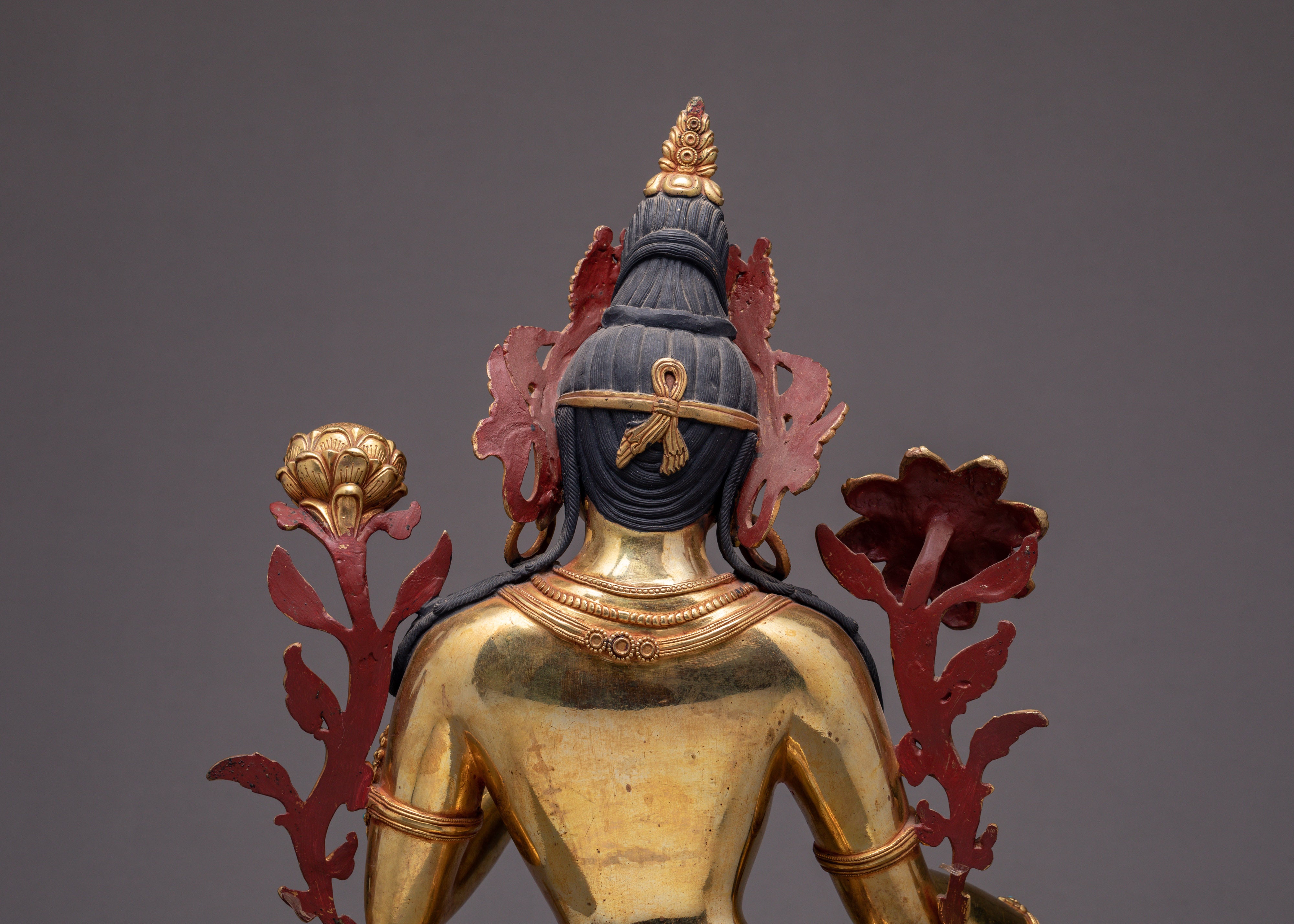 Green Tara Goddess, Large Buddhist Sculpture, A Sacred Statue of Himalayas