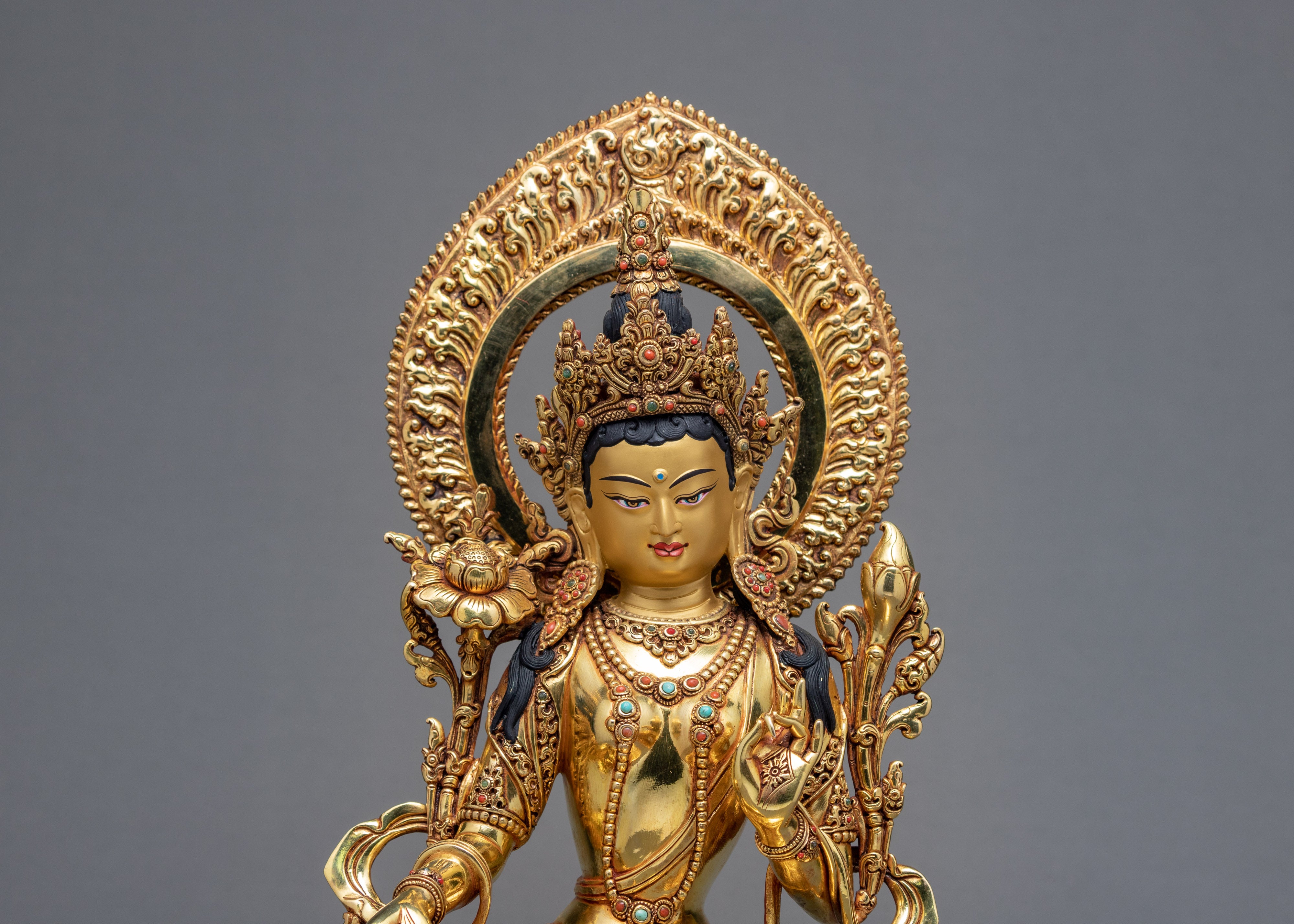 Tara Green Statue | Art of Himalaya