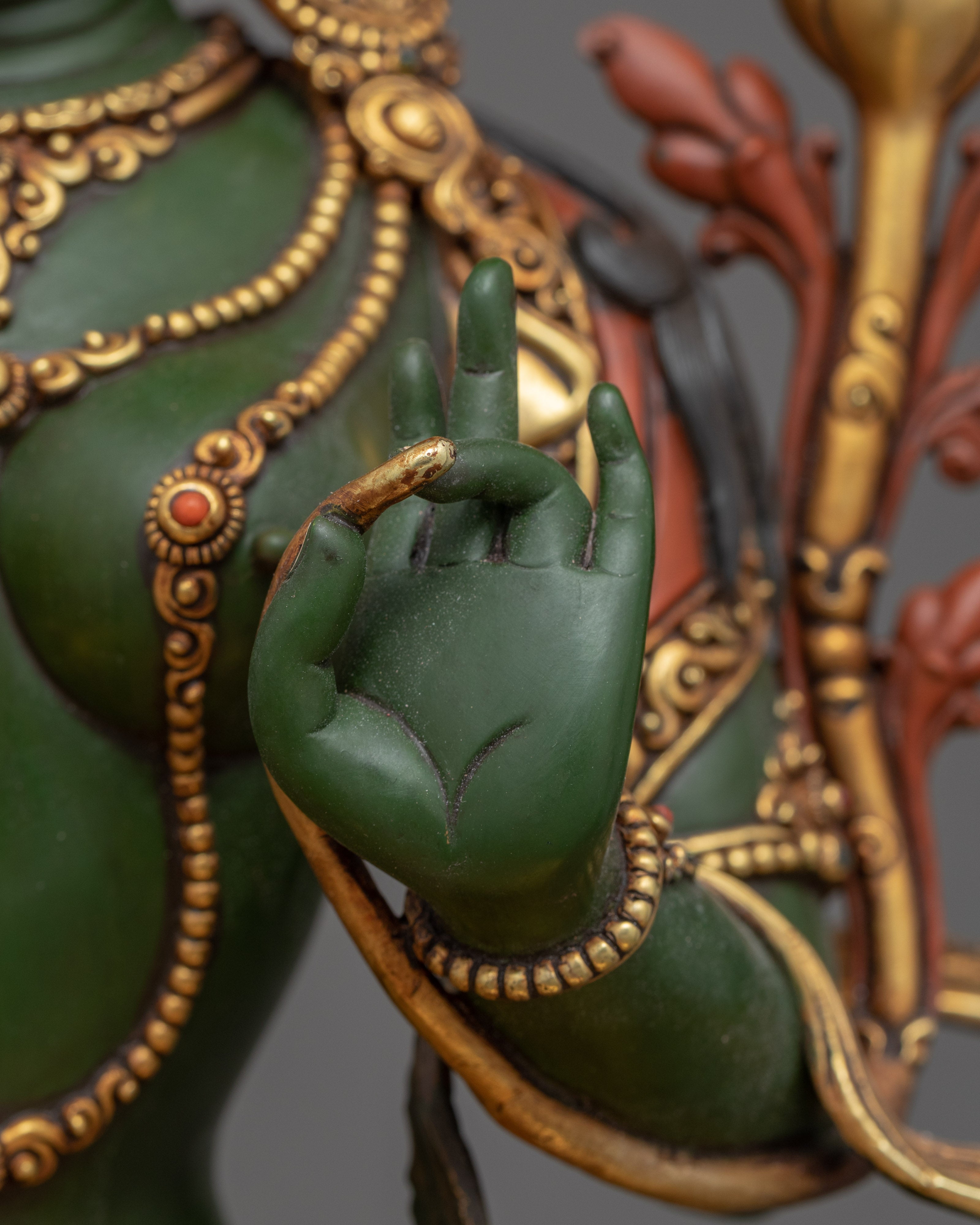 Green Tara Meditation Statue | Traditional Himalayan Art of Nepal