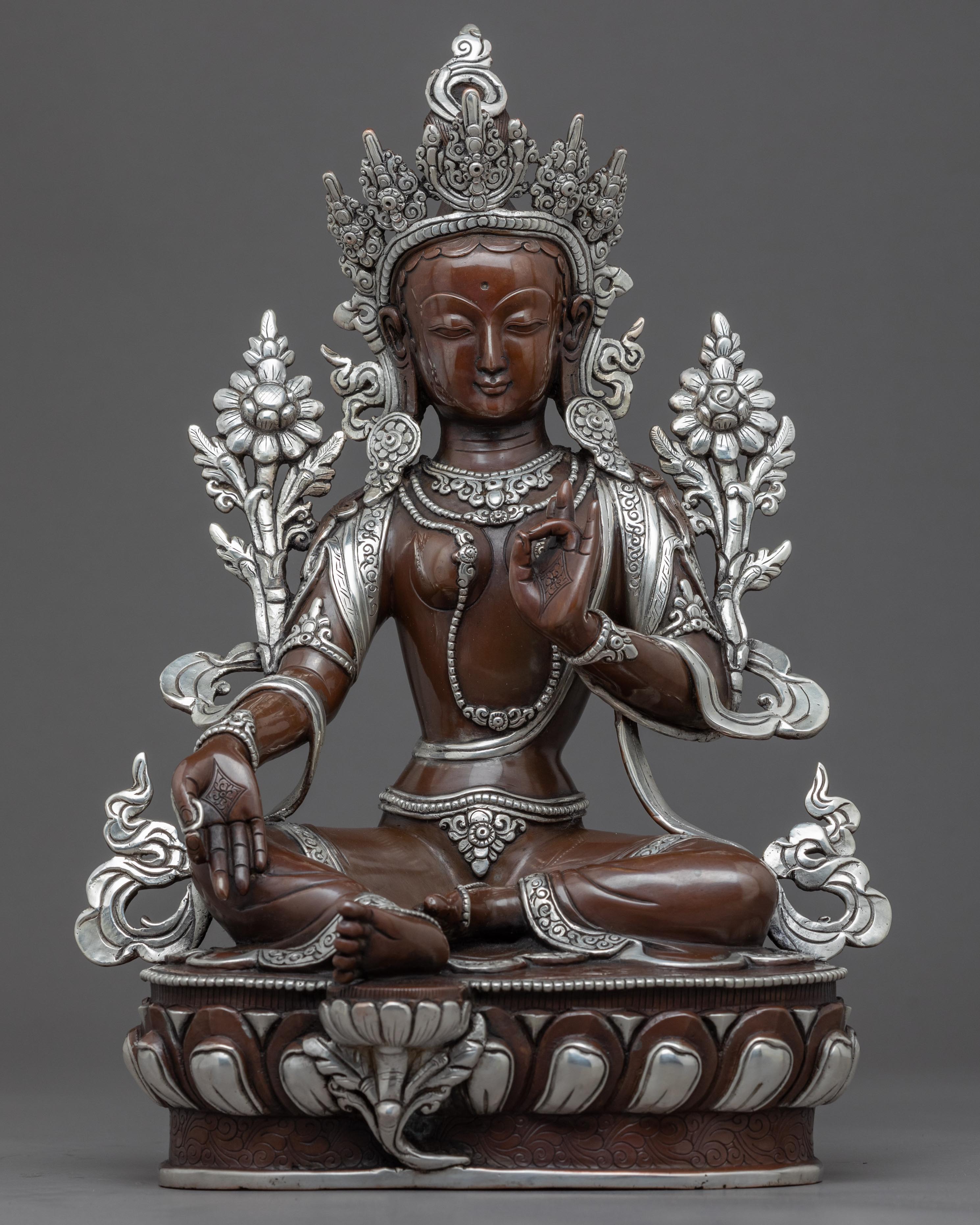 Green Tara copper Sculpture