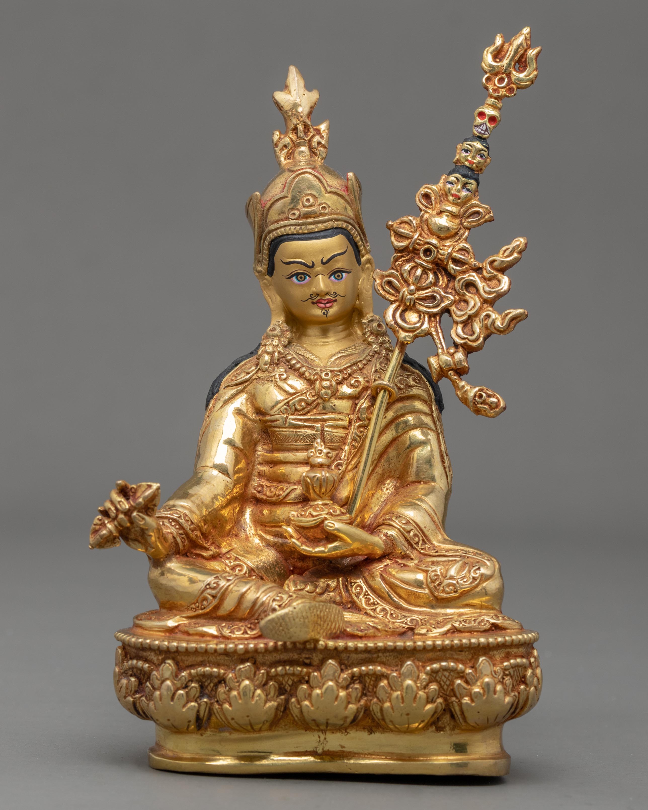 Miniature Guru Rinpoche Statue | Traditionally Crafted Buddhist Art