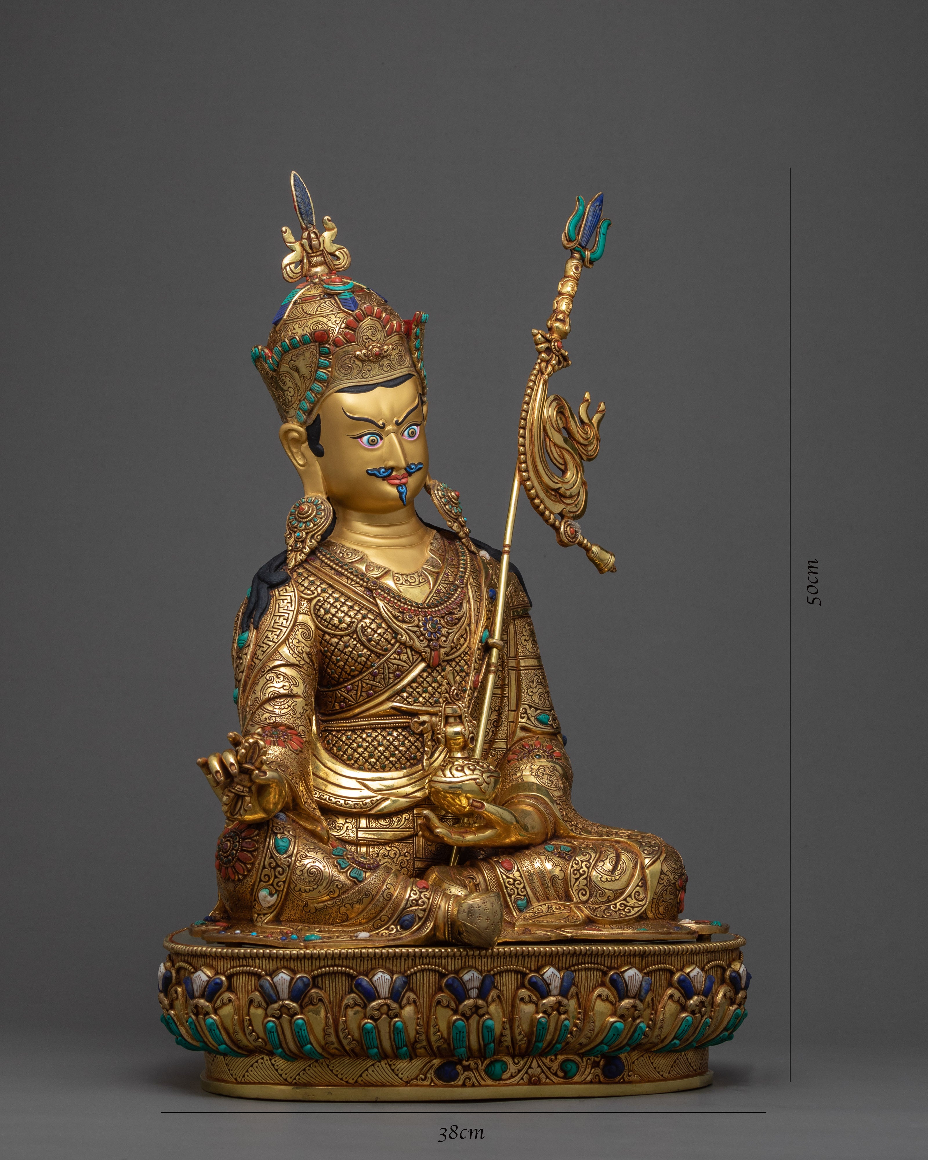 Lord Padmasambhava Guru Rinpoche Statue | Himalayan Tibetan Artwork