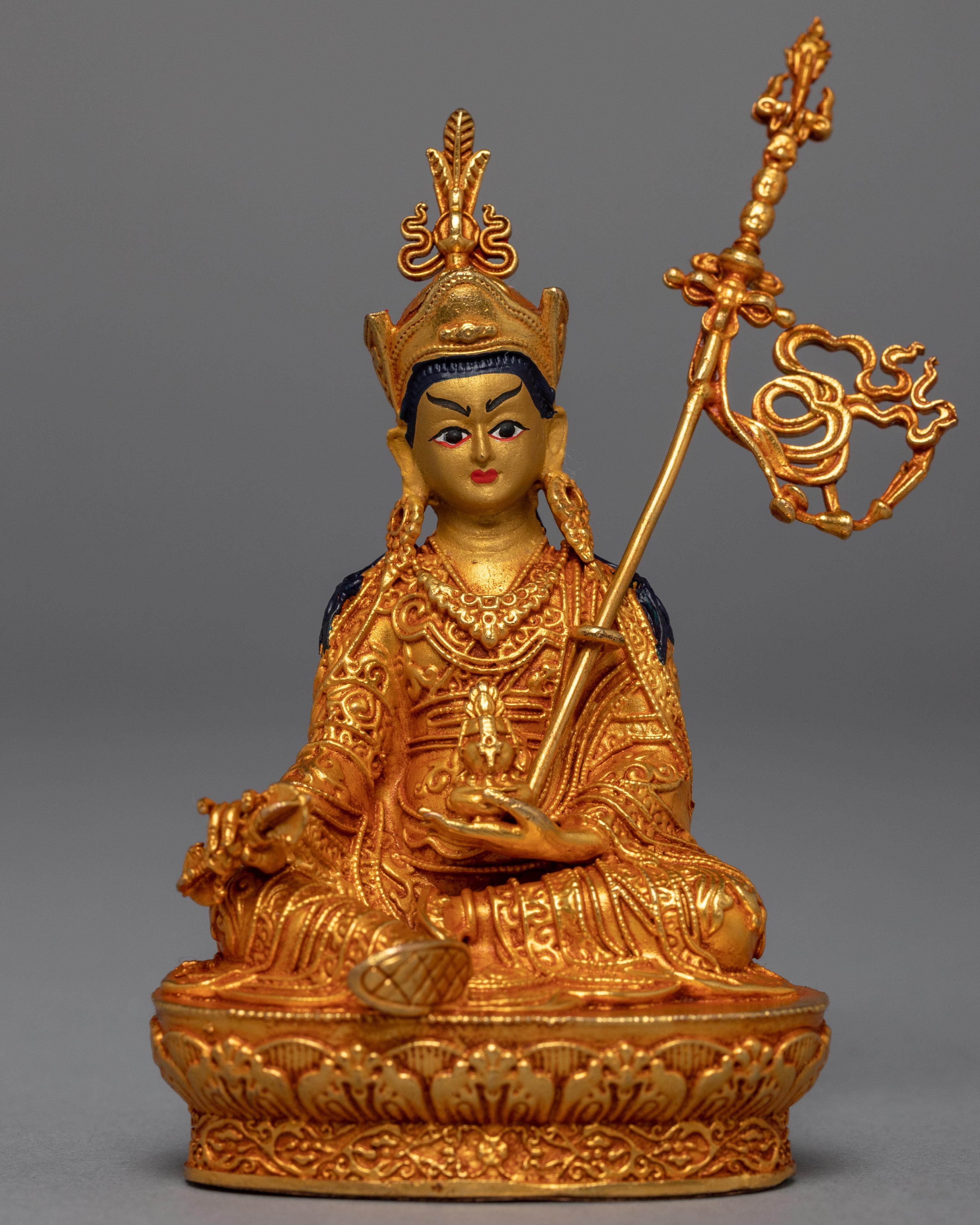Guru Padmasambhava Copper Sculpture