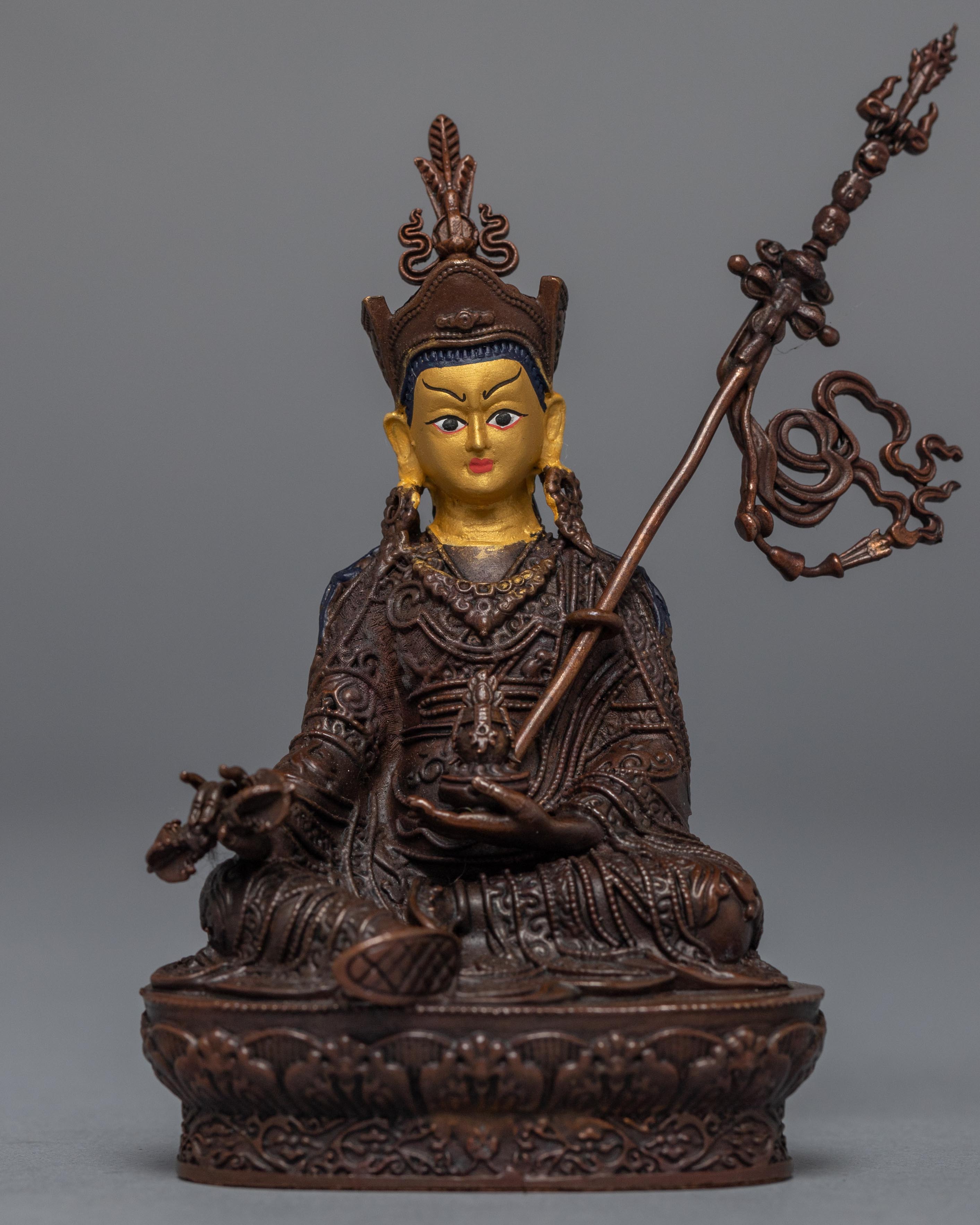 Guru Padmasambhava Copper Statue