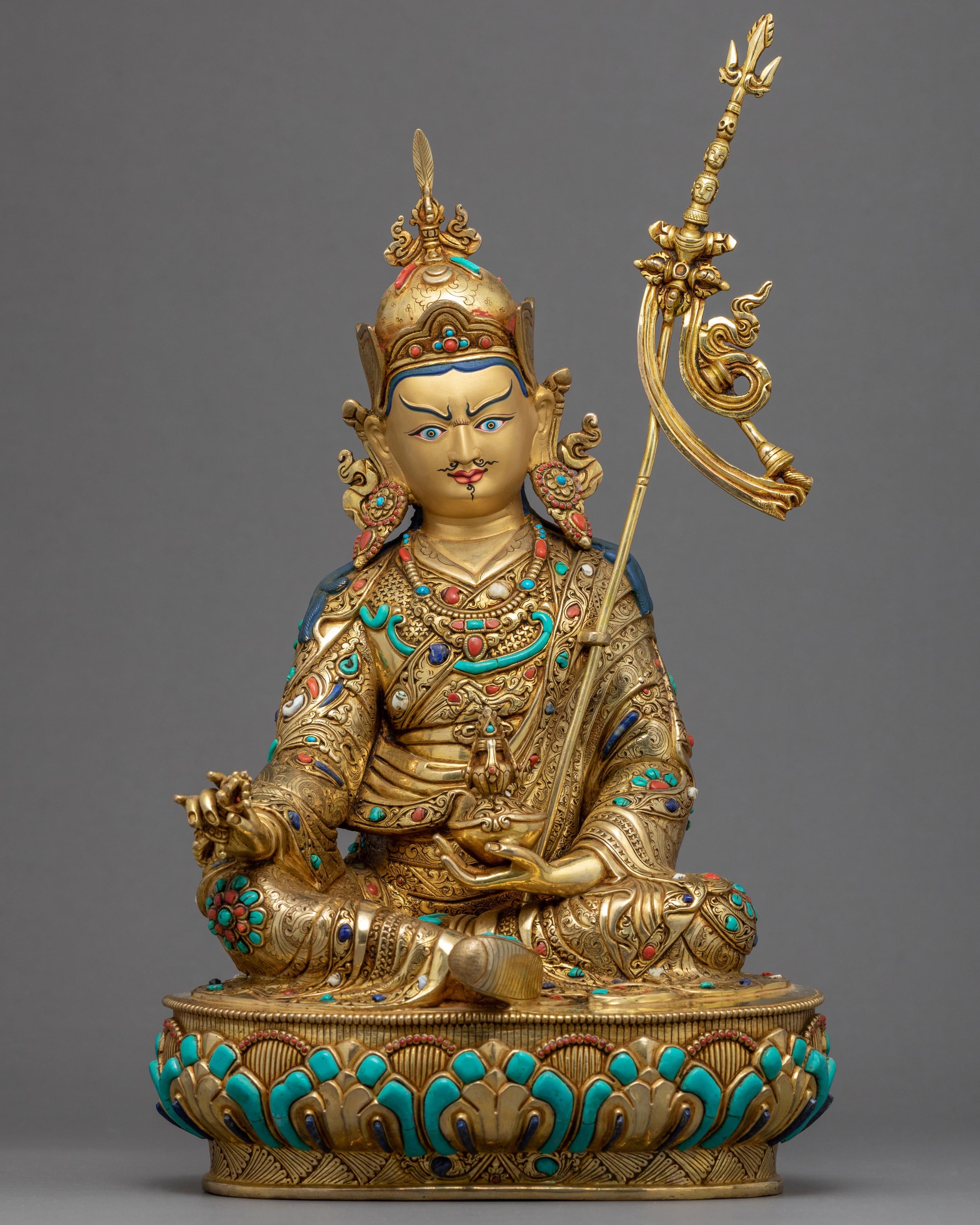 Handmade Guru Padmasambhava Statue | Traditional Buddhist Statue