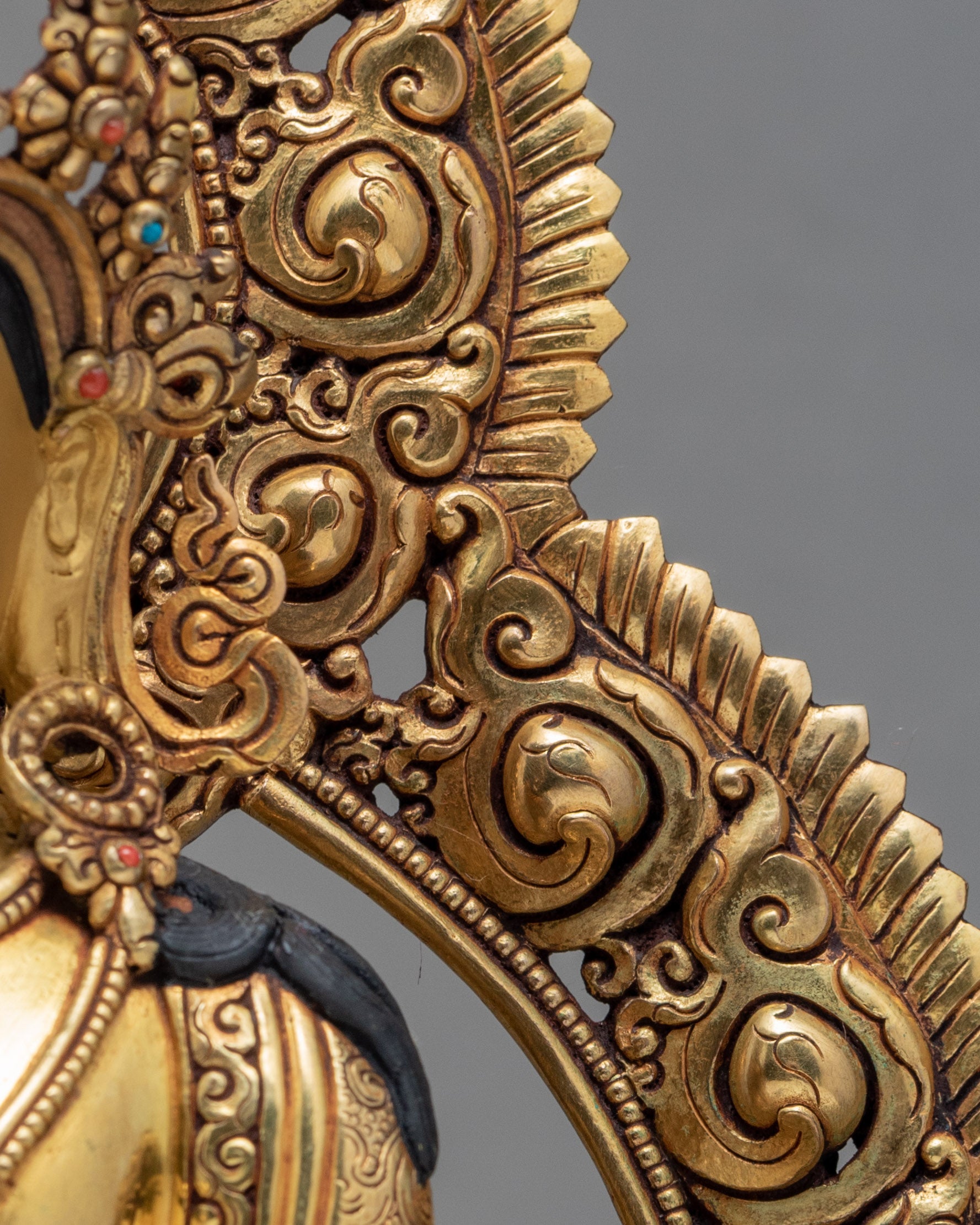 Ksitigarbha Statue | Glided with 24k Gold | Tibetan Buddhist Art