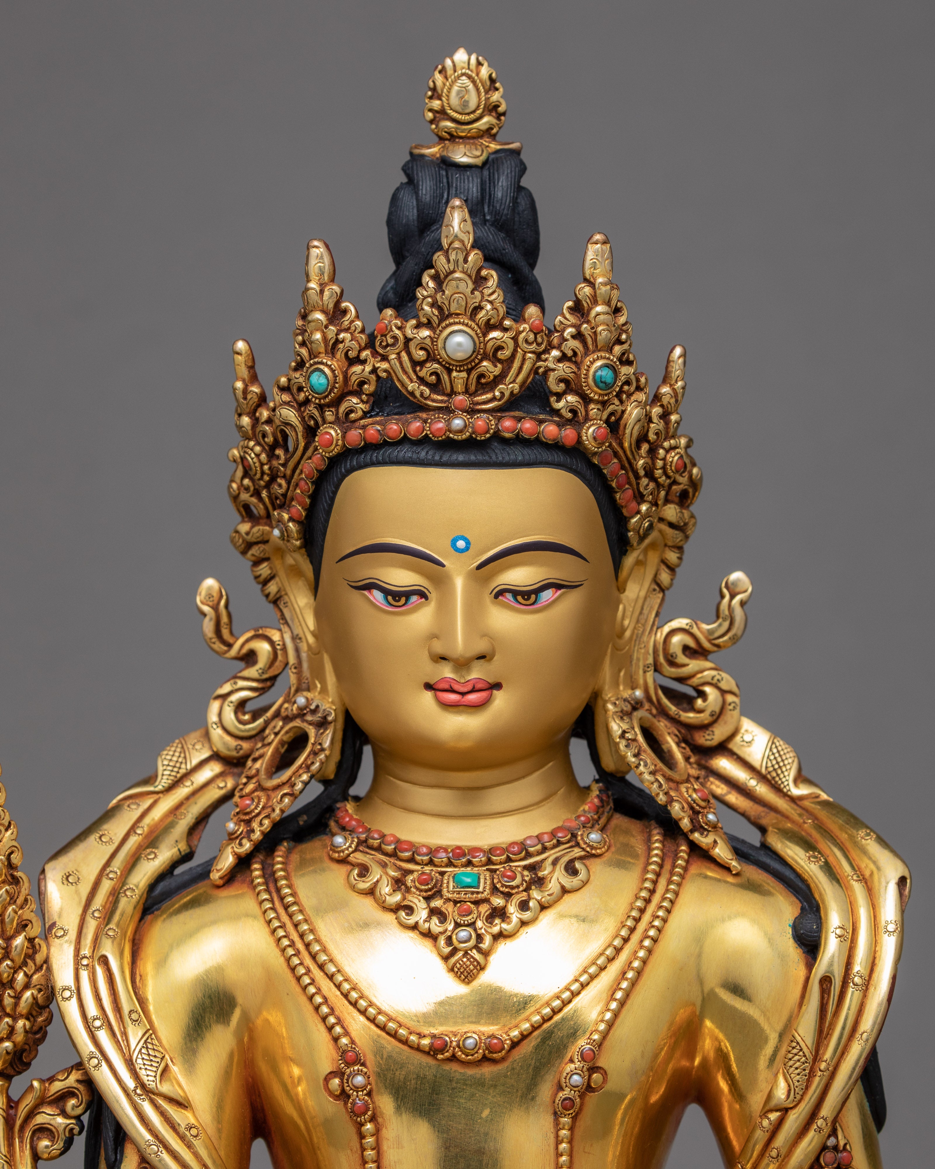 Ksitigarbha Statue | Tibetan Bodhisattva Sculpture