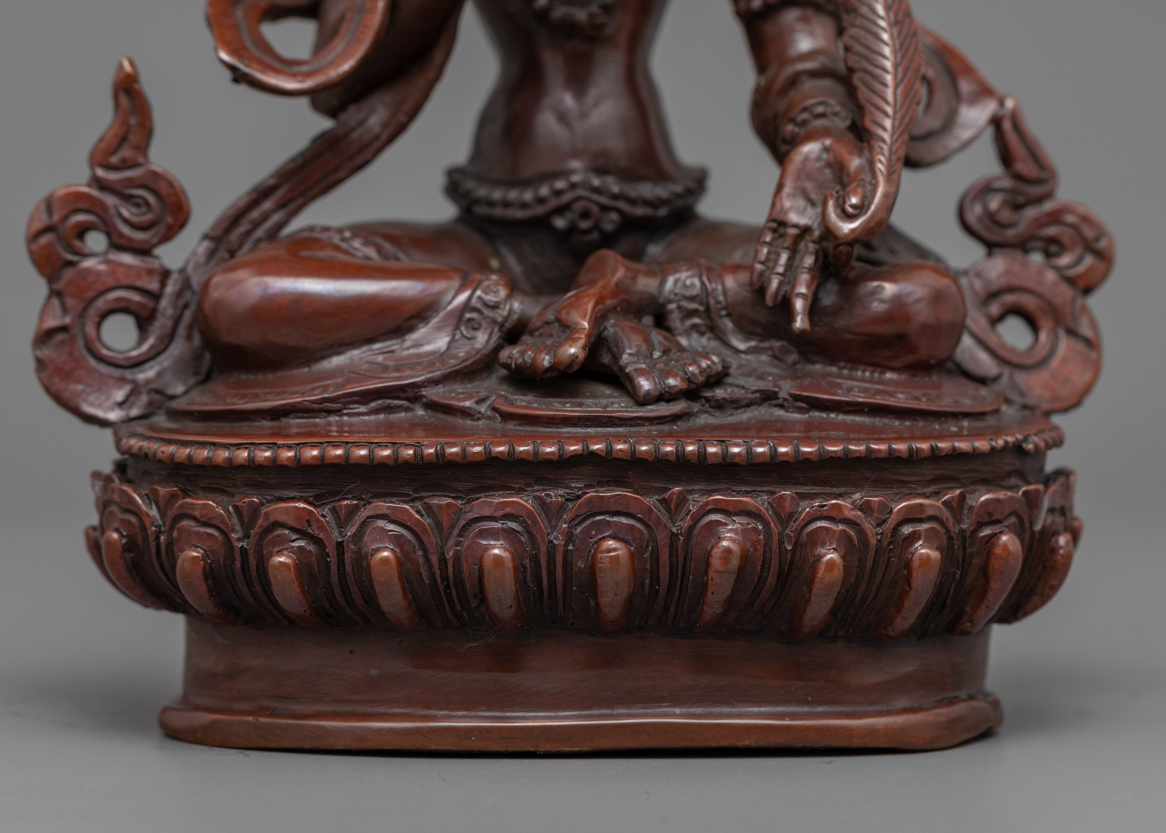 Ksitigarbha Buddha Copper Statue | Oxidized Copper Art Of Buddhist Bodhisattva