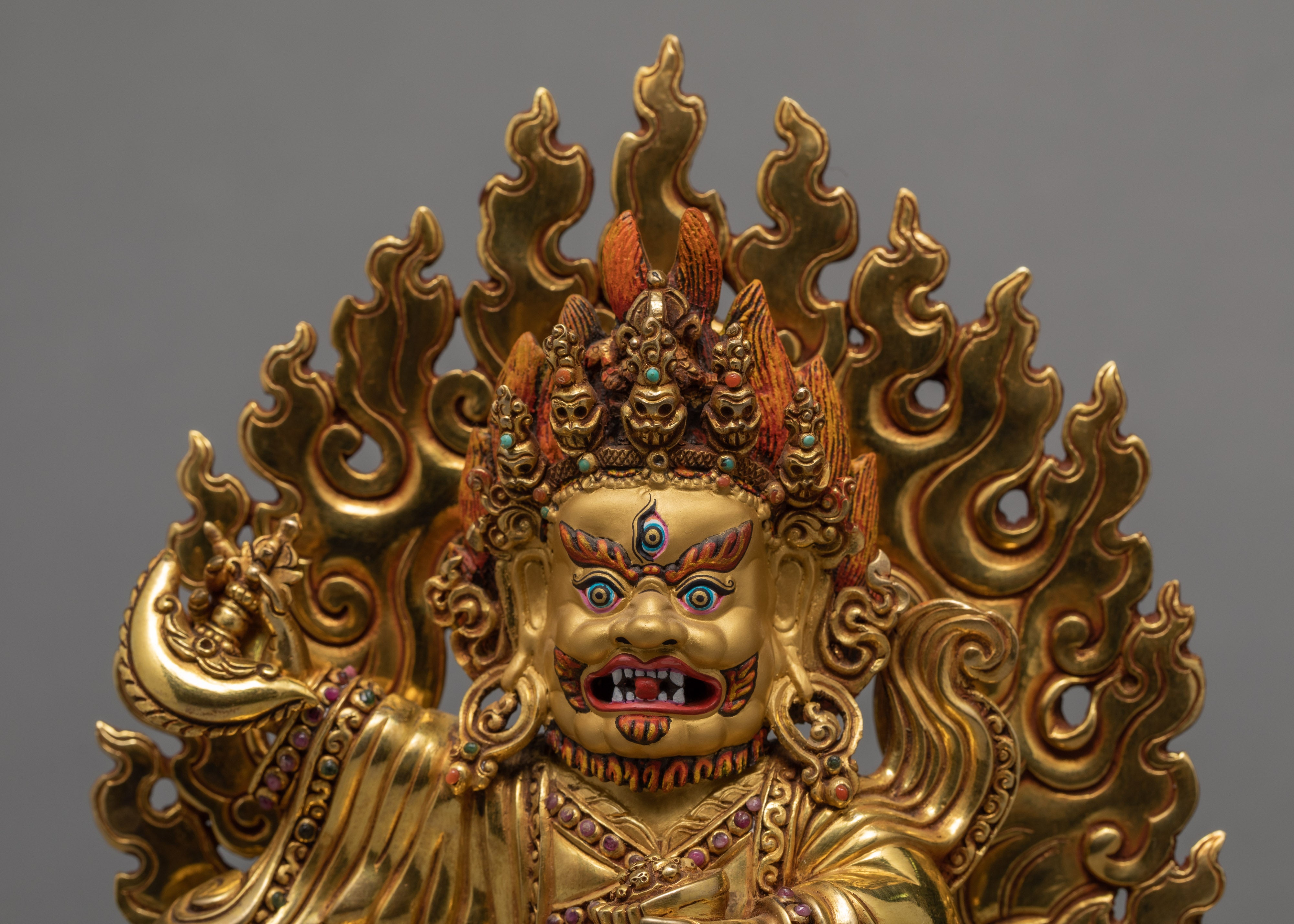 Mahakala Bernagchen | Gold Plated Mahakala Statue