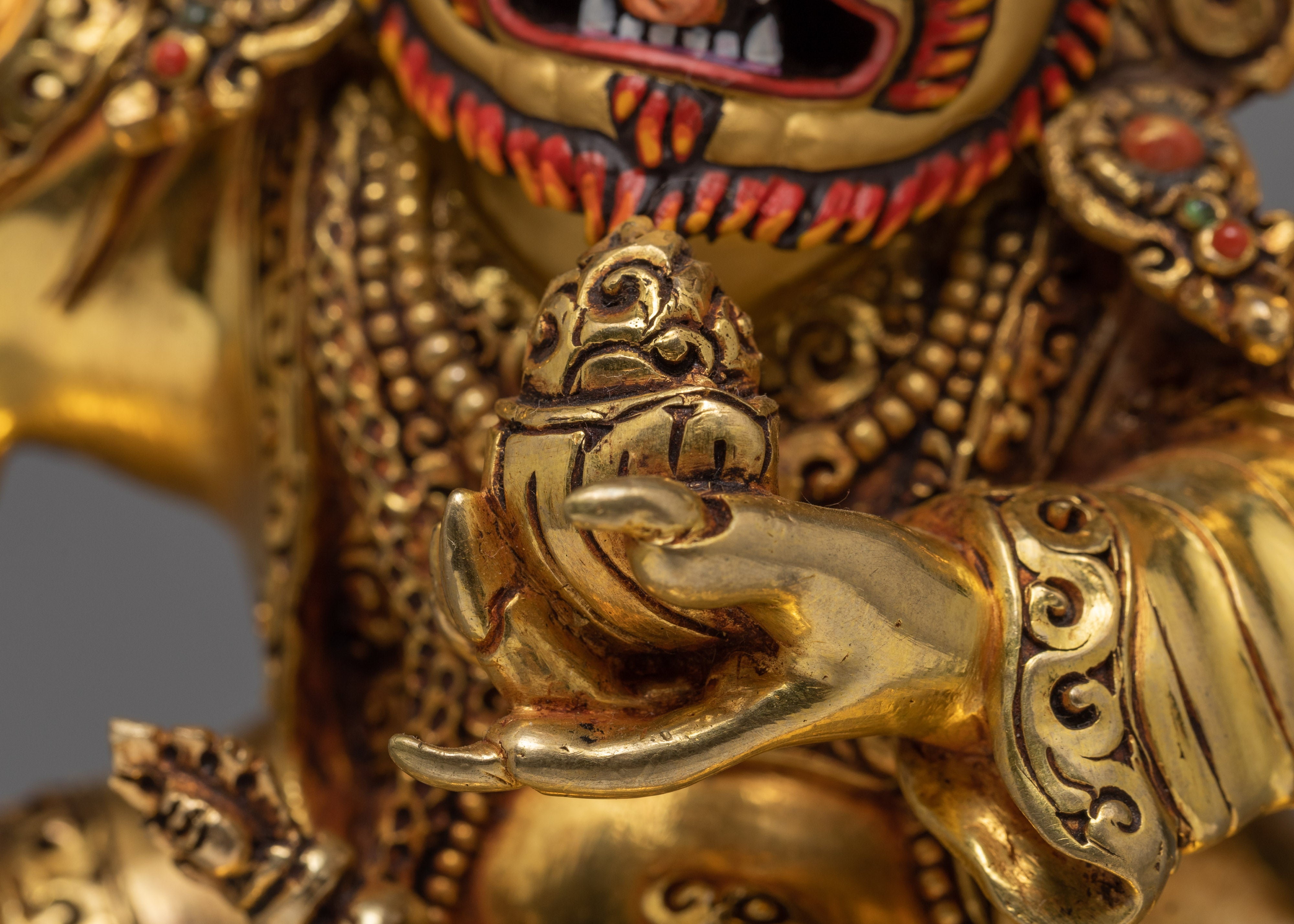 Mahakala Bernagchen | The Black Cloak | Gold Plated Handcrafted Statue