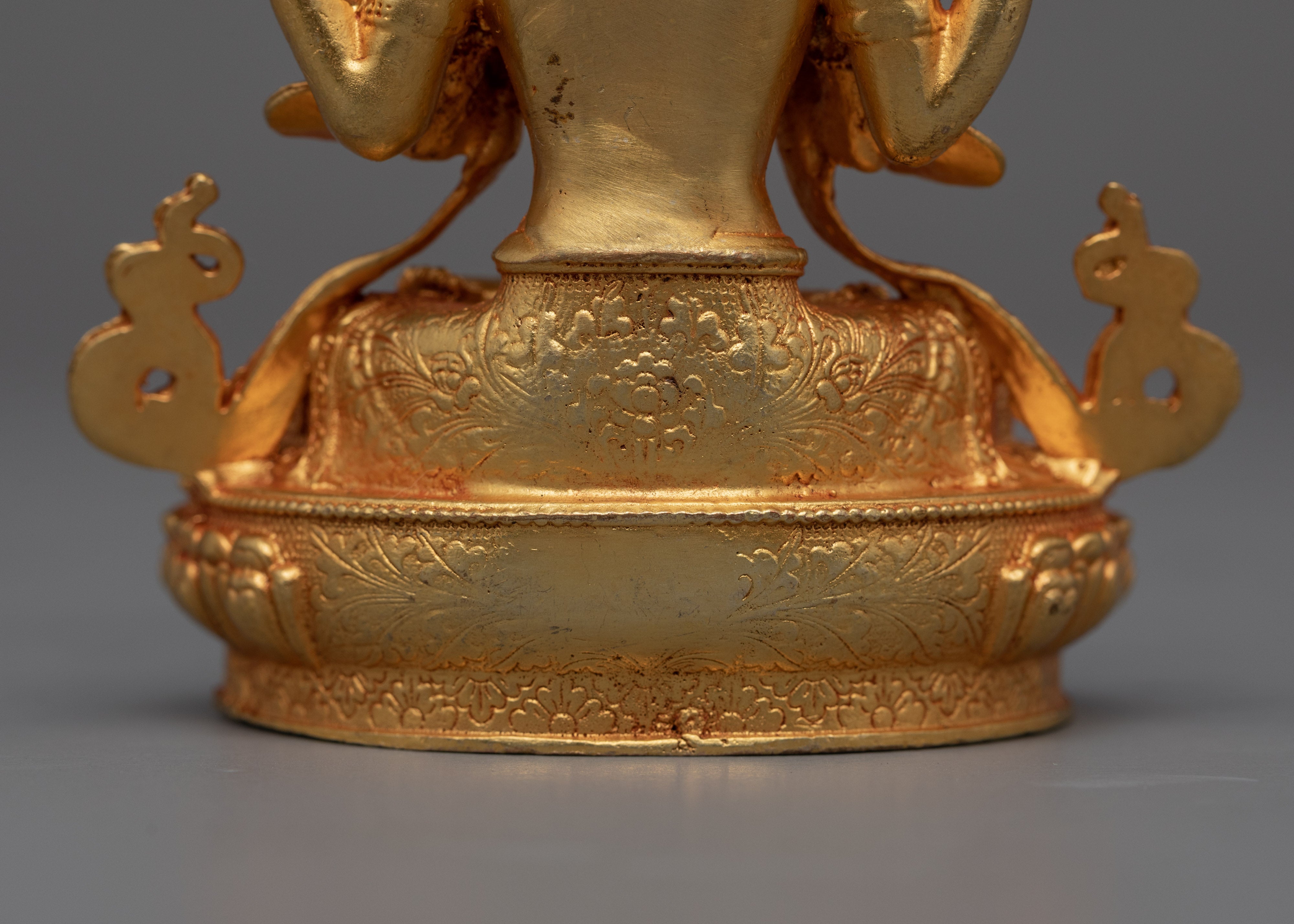 Chenrezig Gold Gilded Statue | Machine Made Sculpture for Meditation