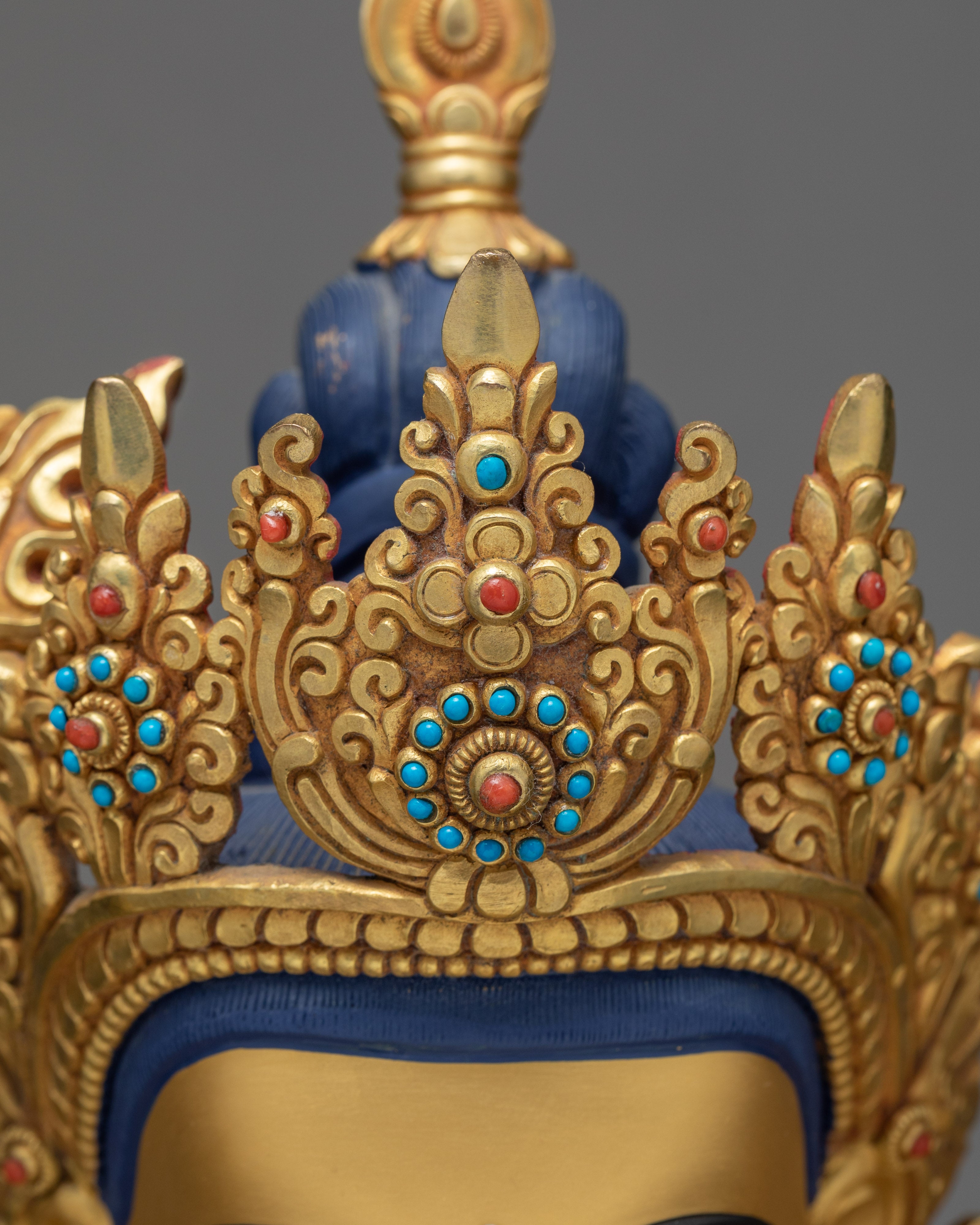 Manjushree Statue | 24k Gold Gilded | Boddhisattva Sculpture