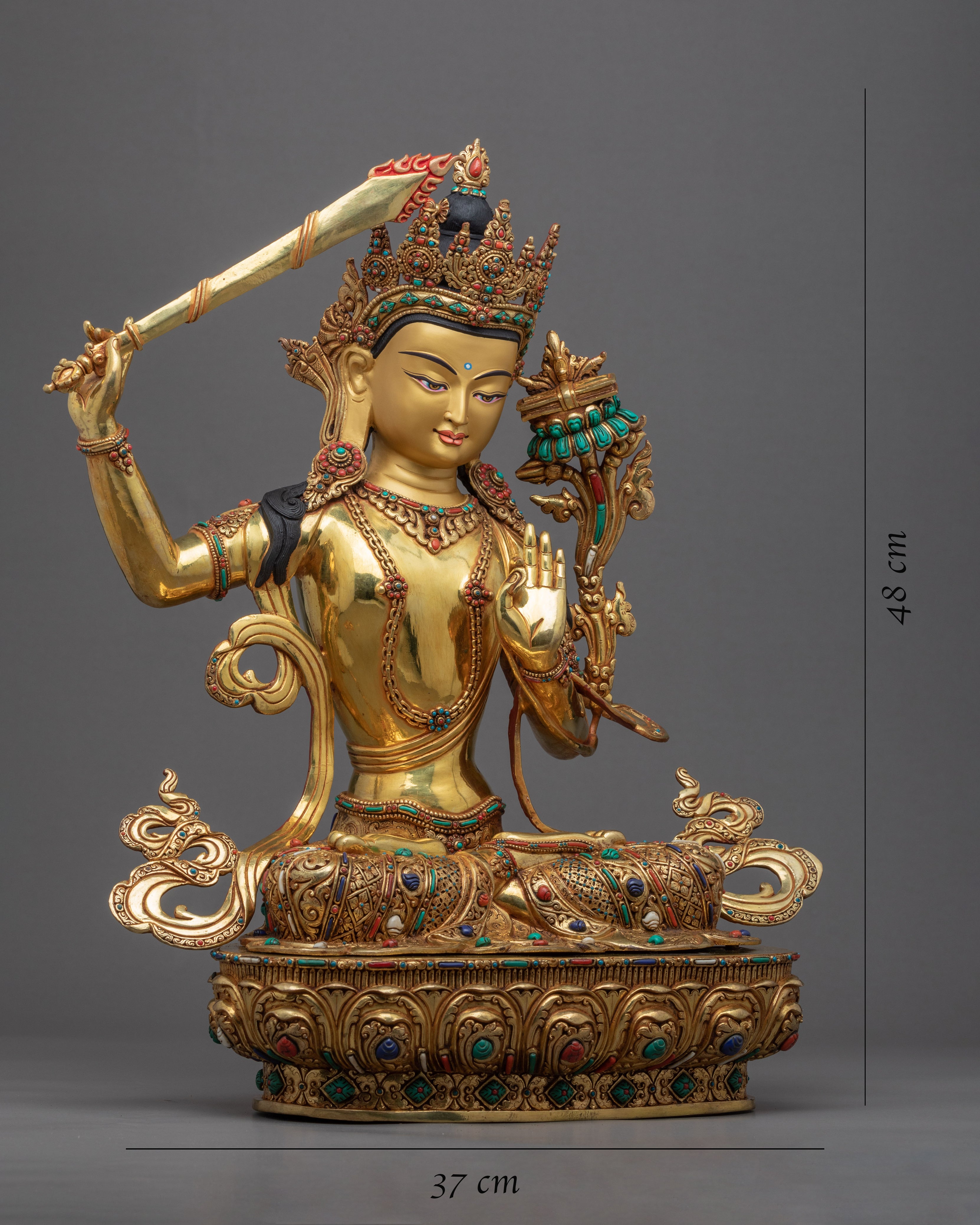 Manjushri Bodhisattva Statue | Bodhisattva Of Wisdom Handicraft