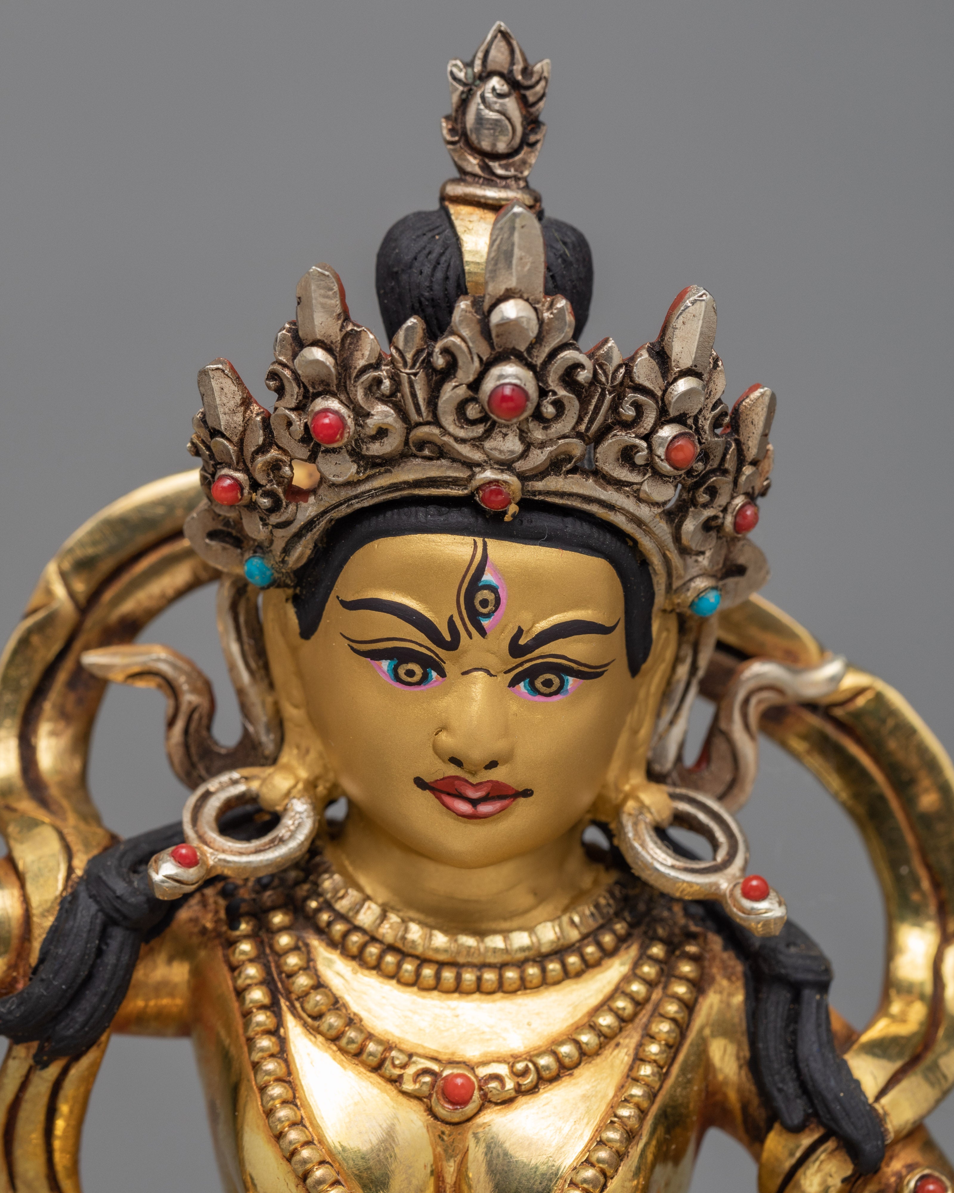 Machig Labdron Statue | Dakini Statue | Hand carved 24K Gold Gilded Statue
