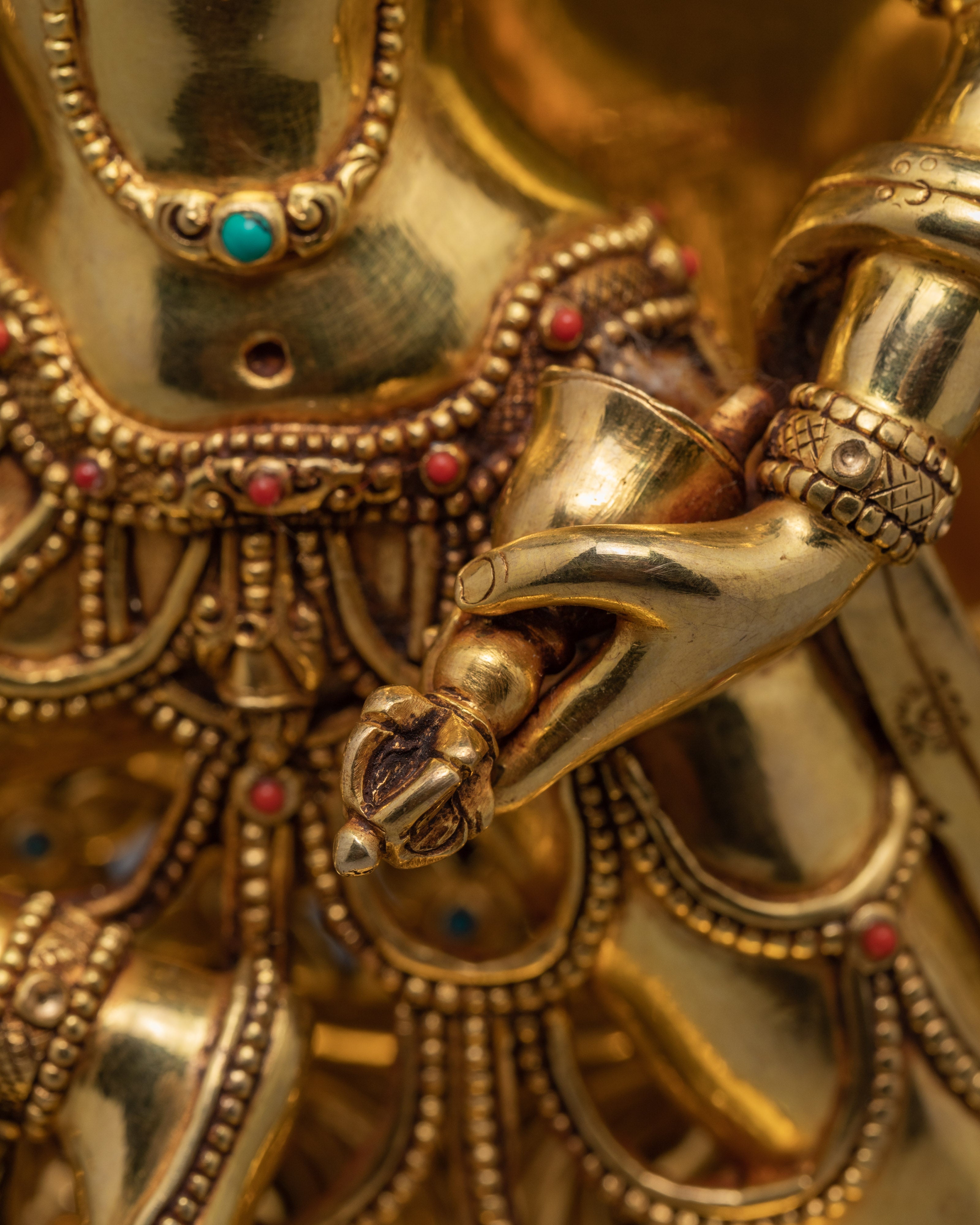 Machig Labdron Statue | Dakini Statue | Traditionally Hand Carved 24K Gold Gilded