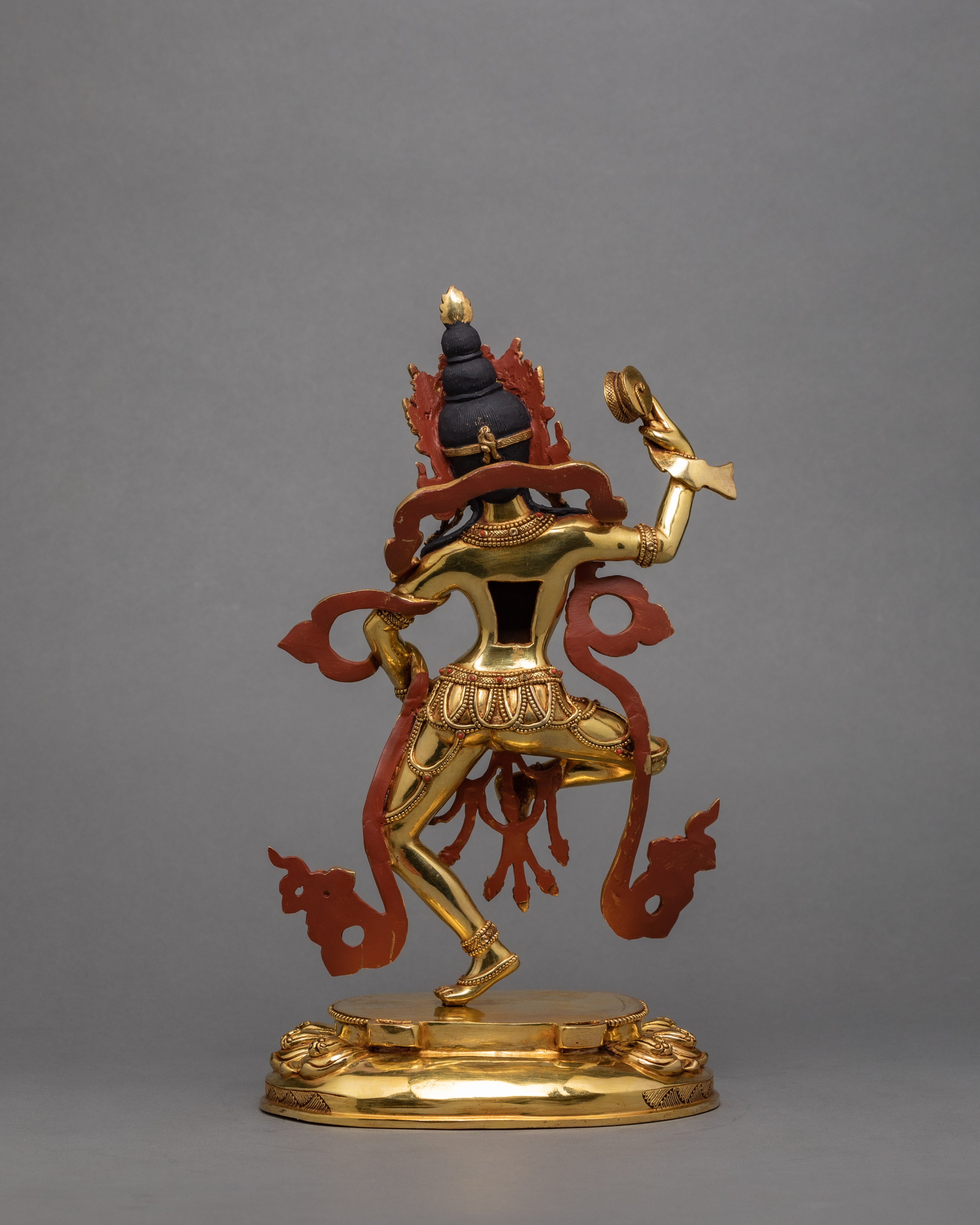 Machig Labdron Statue | Dakini Statue | Traditionally Hand Carved 24K Gold Gilded