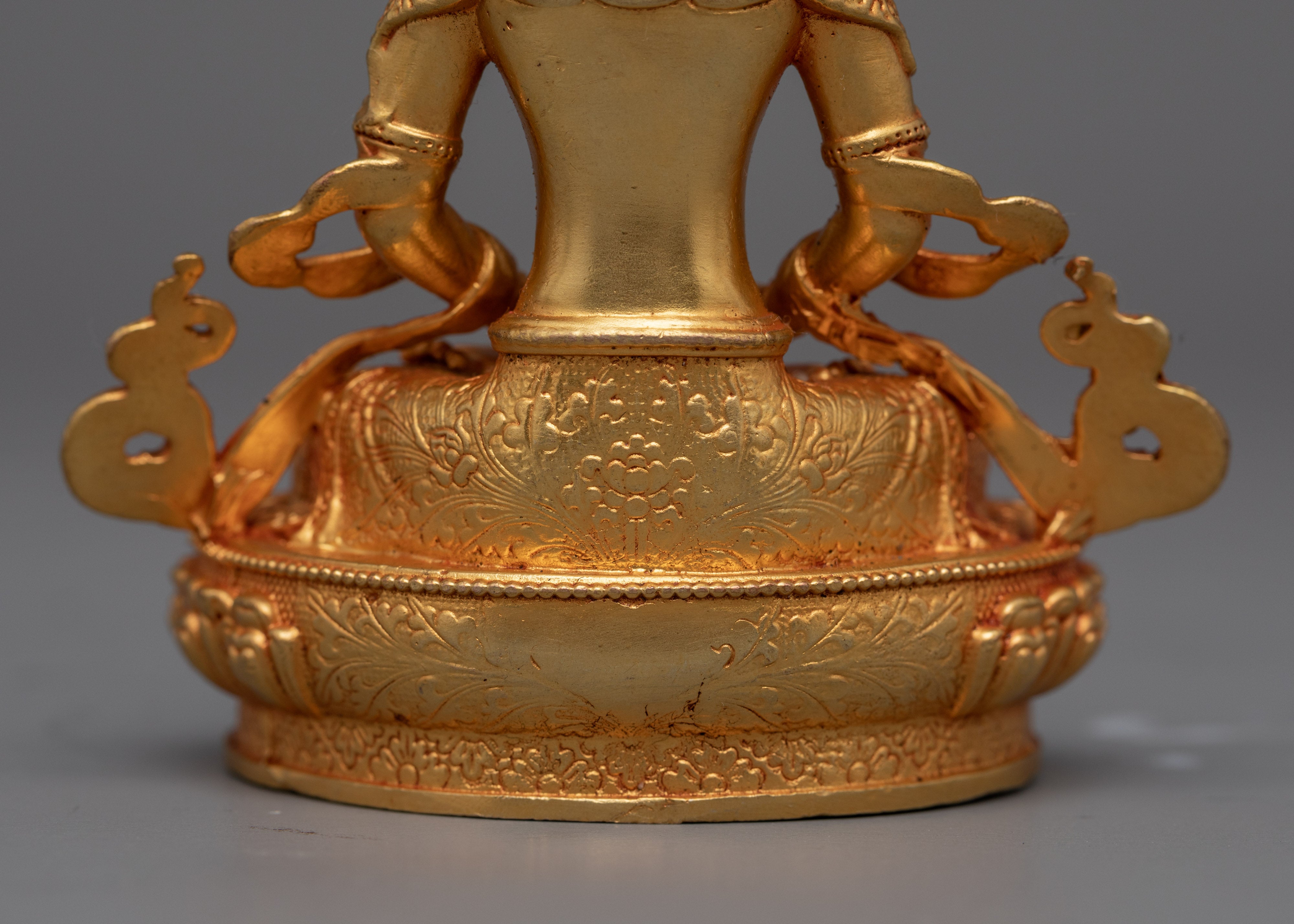 Amitayus Buddha Statue for Meditation and Ritual | Gold Gilded Machine Made Statue