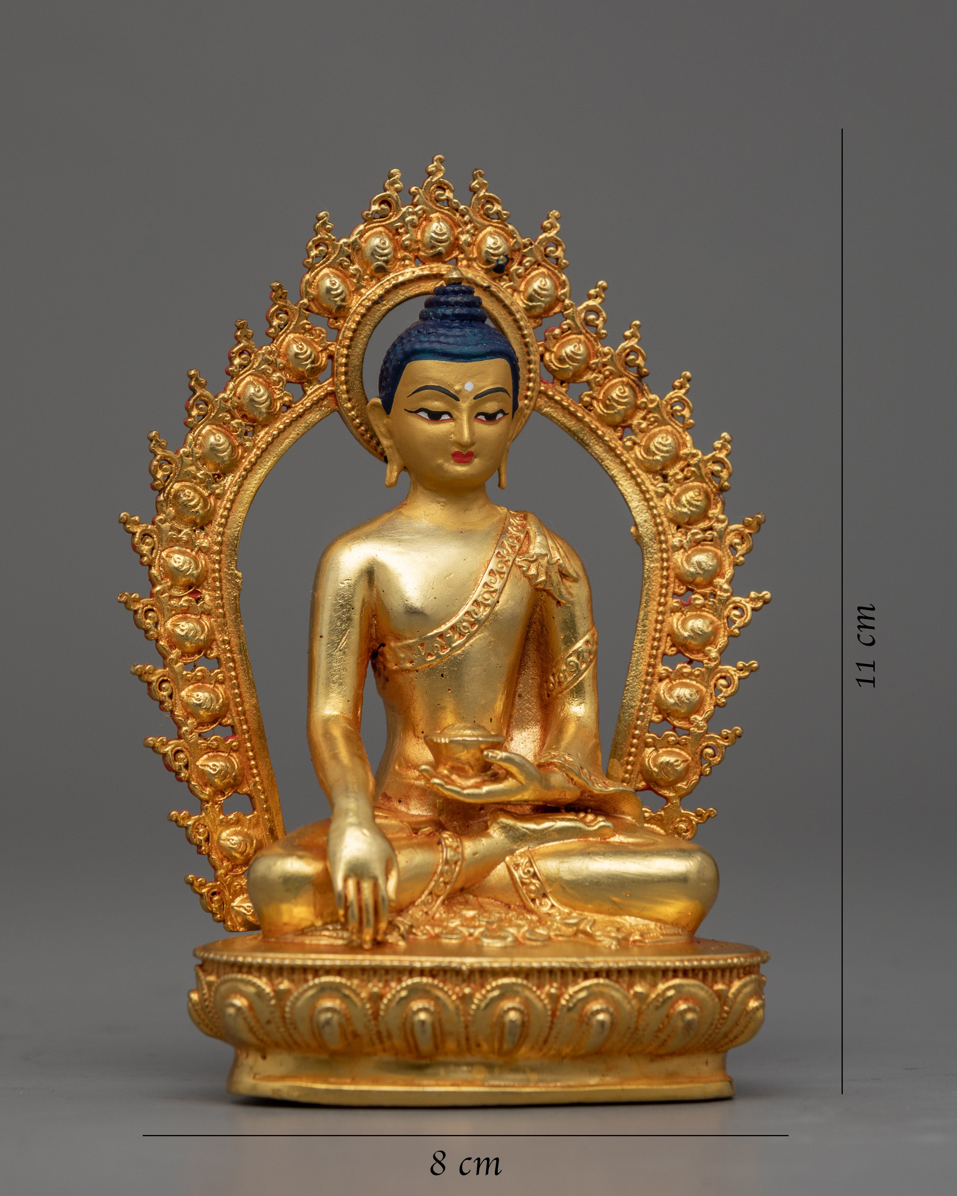 Shakyamuni Buddha Machine Made Sculpture | Gold Gilded Statue of Buddha