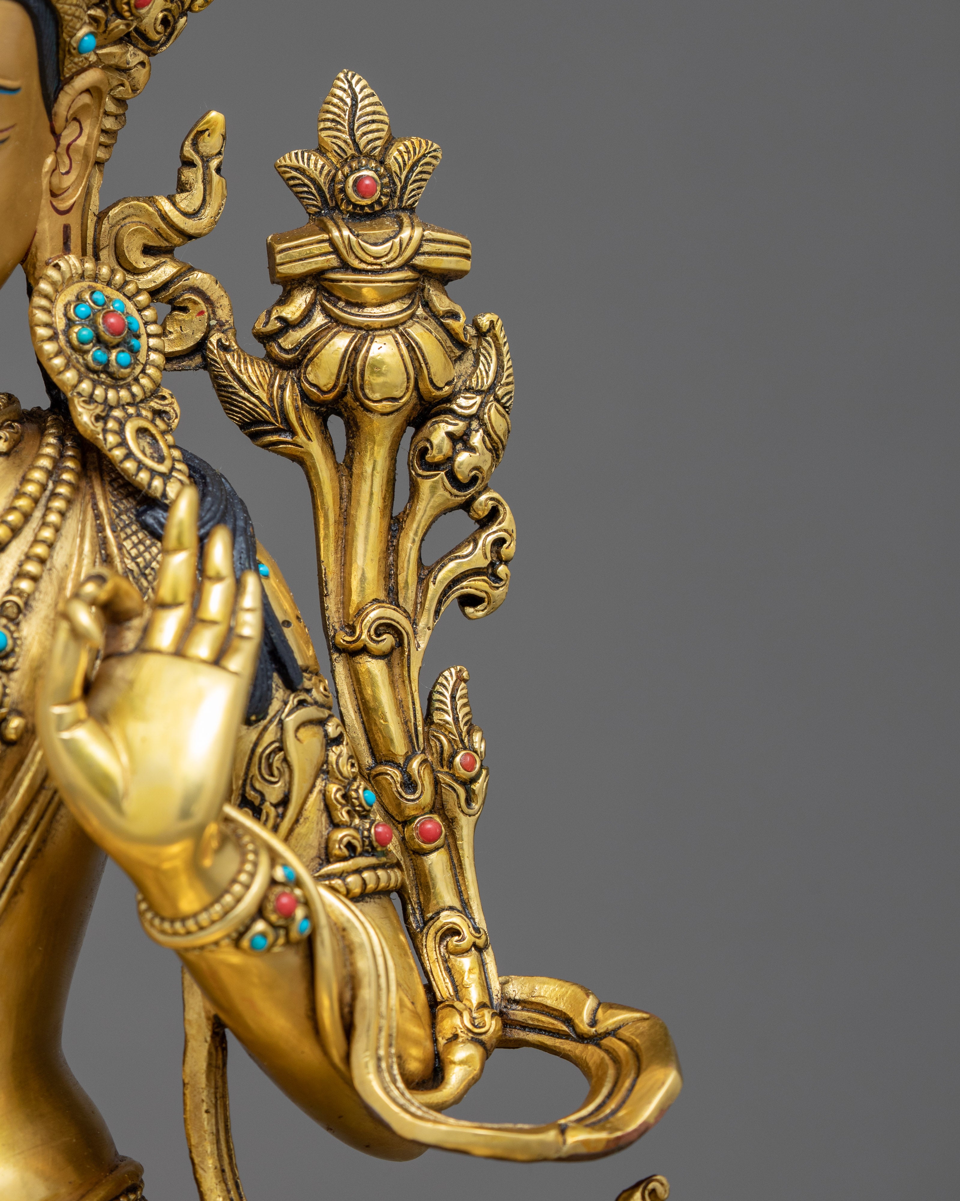 Manjushri Statue | Tibetan Bodhisattva Sculpture