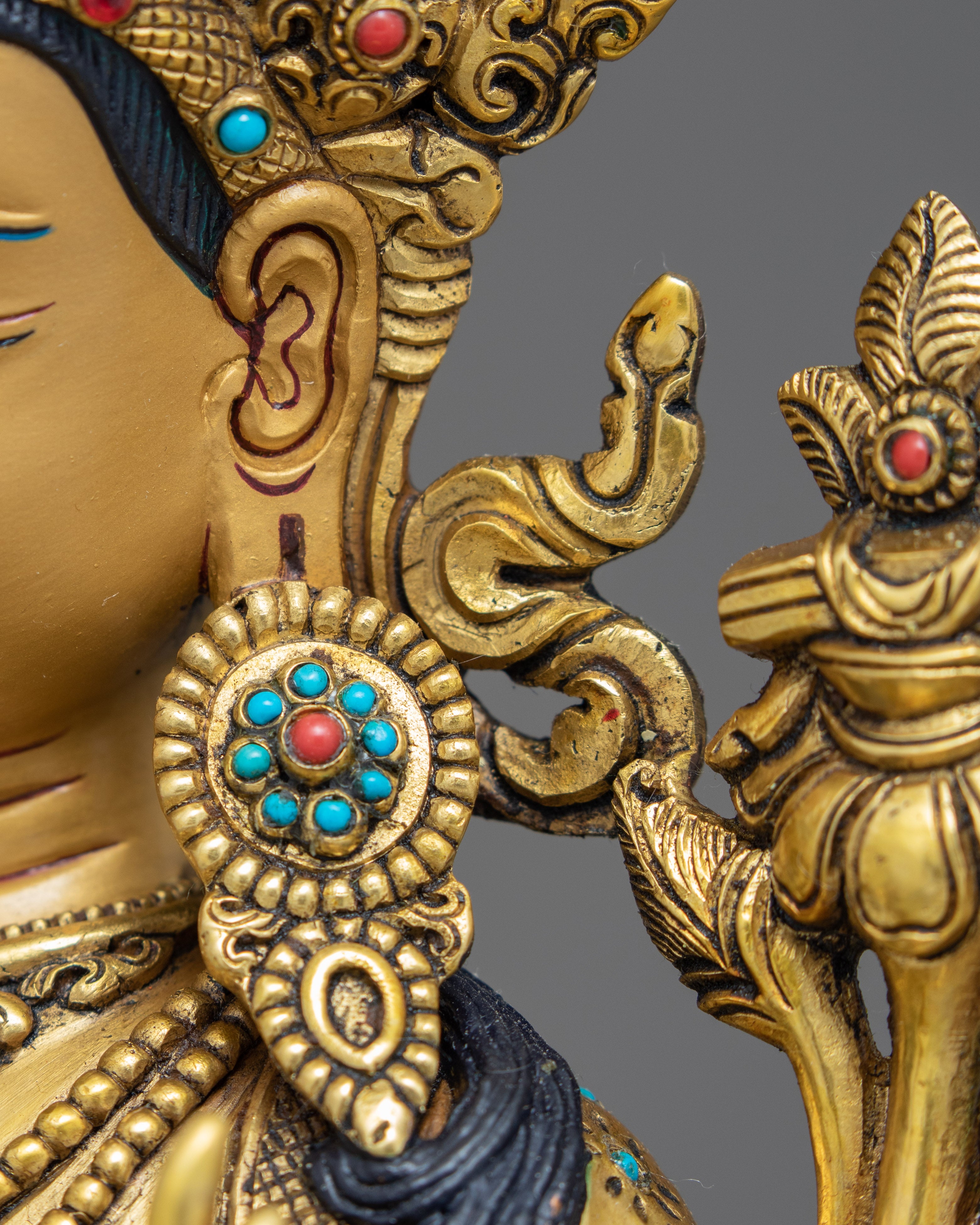 Manjushri Statue | Tibetan Bodhisattva Sculpture