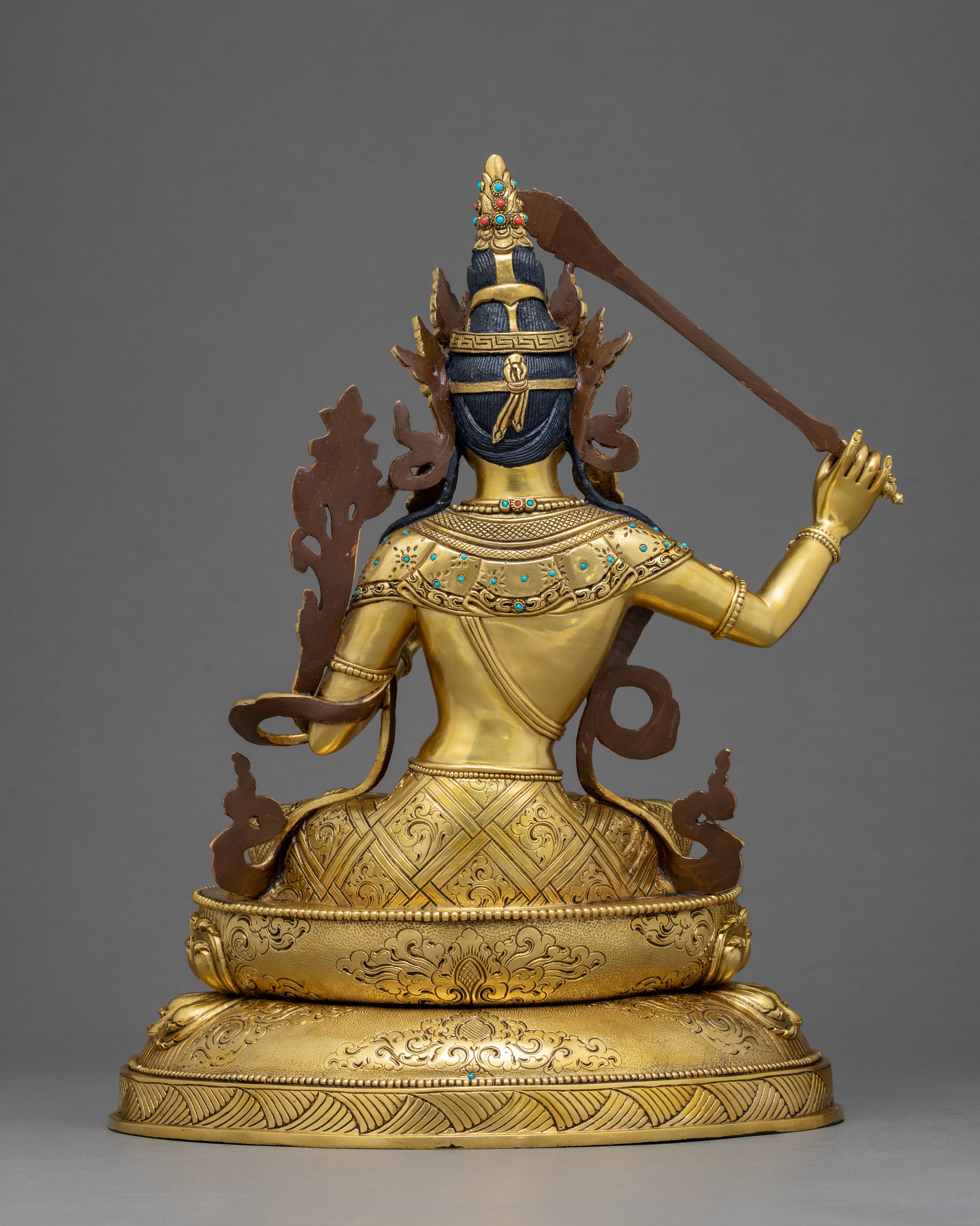 Manjushri Statue | Tibetan Bodhisattva Sculpture
