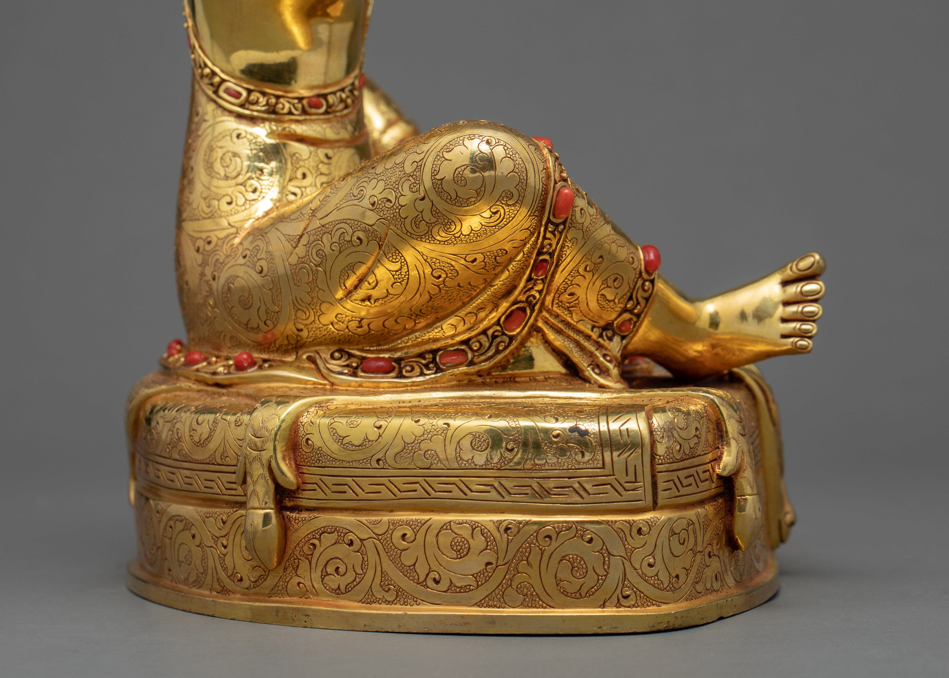 Jetsun Milarepa Statue | Traditionally Hand Carved Buddhist Art