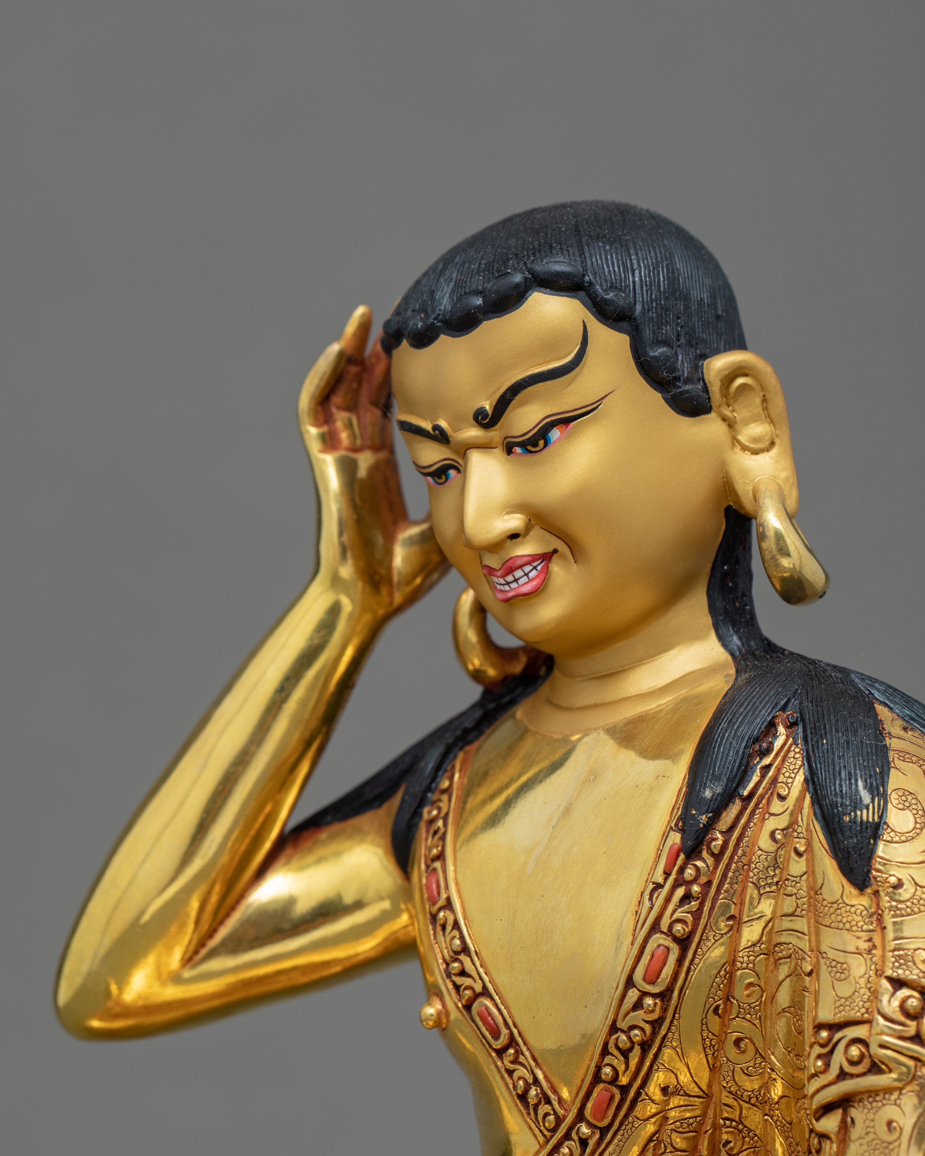 Jetsun Milarepa Statue | Traditionally Hand Carved Buddhist Art