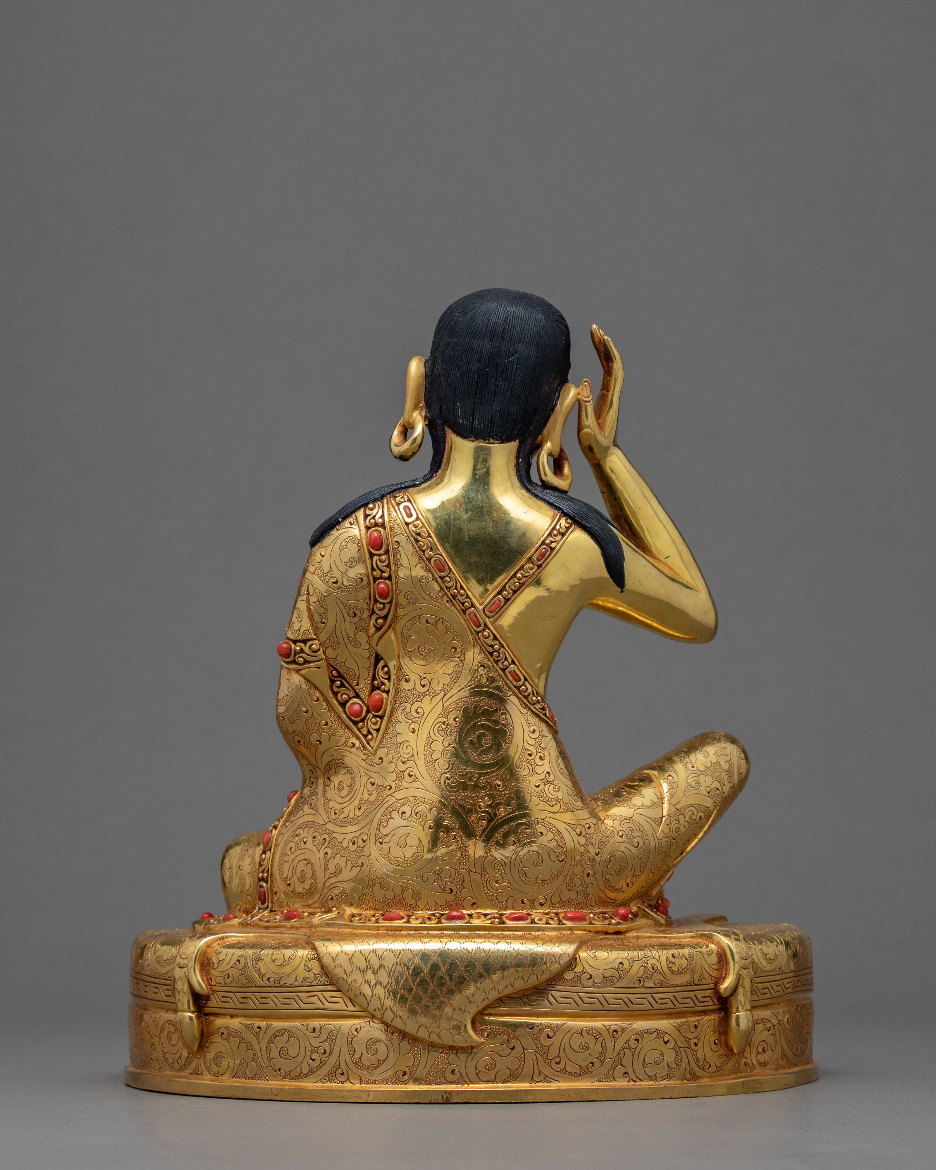 Jetsun Milarepa Statue | Traditionally Hand Carved Buddhist Art