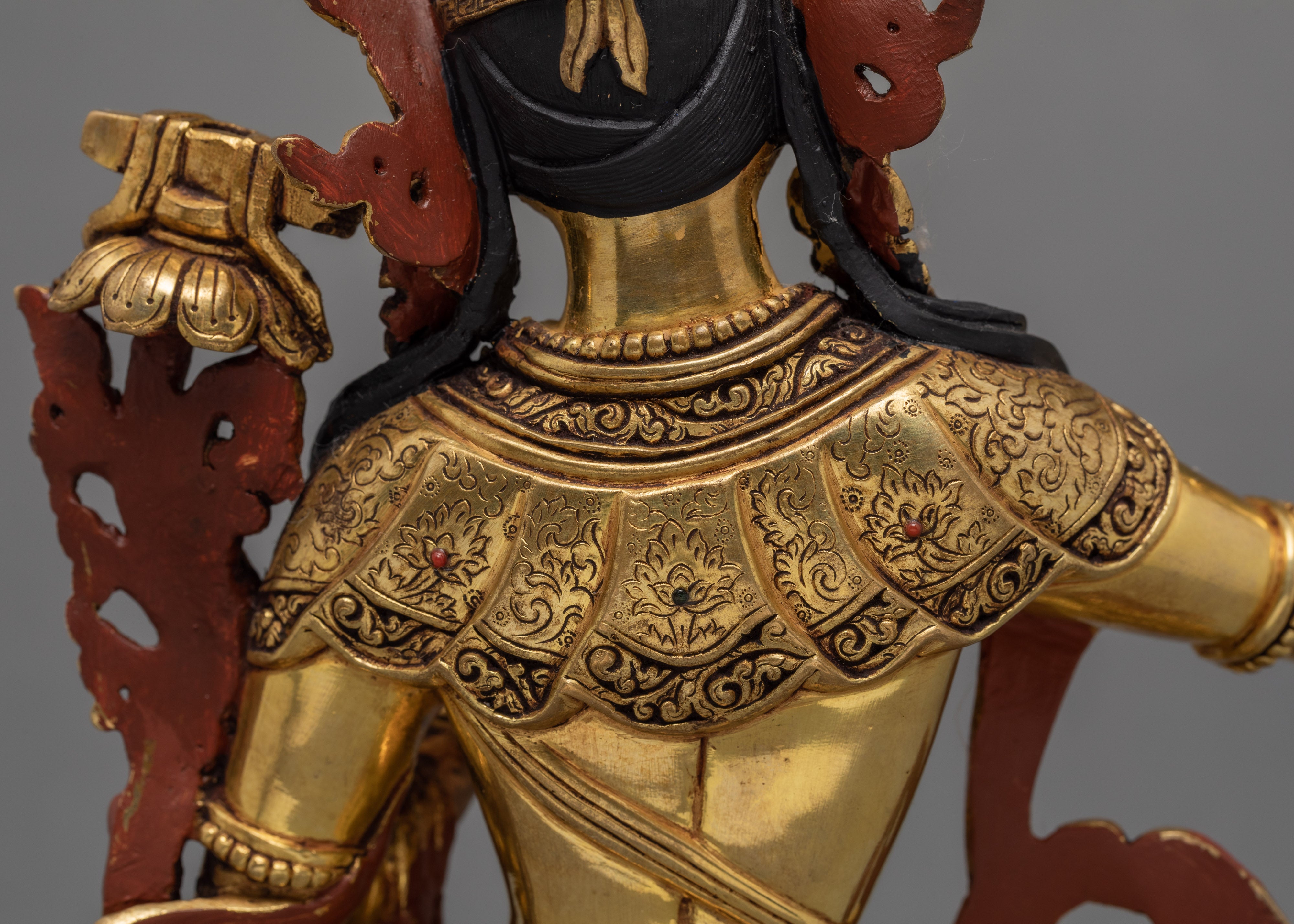 Manjushri Statue | Bodhisattva Of Wisdom | 24K Gold Coated Sculpture