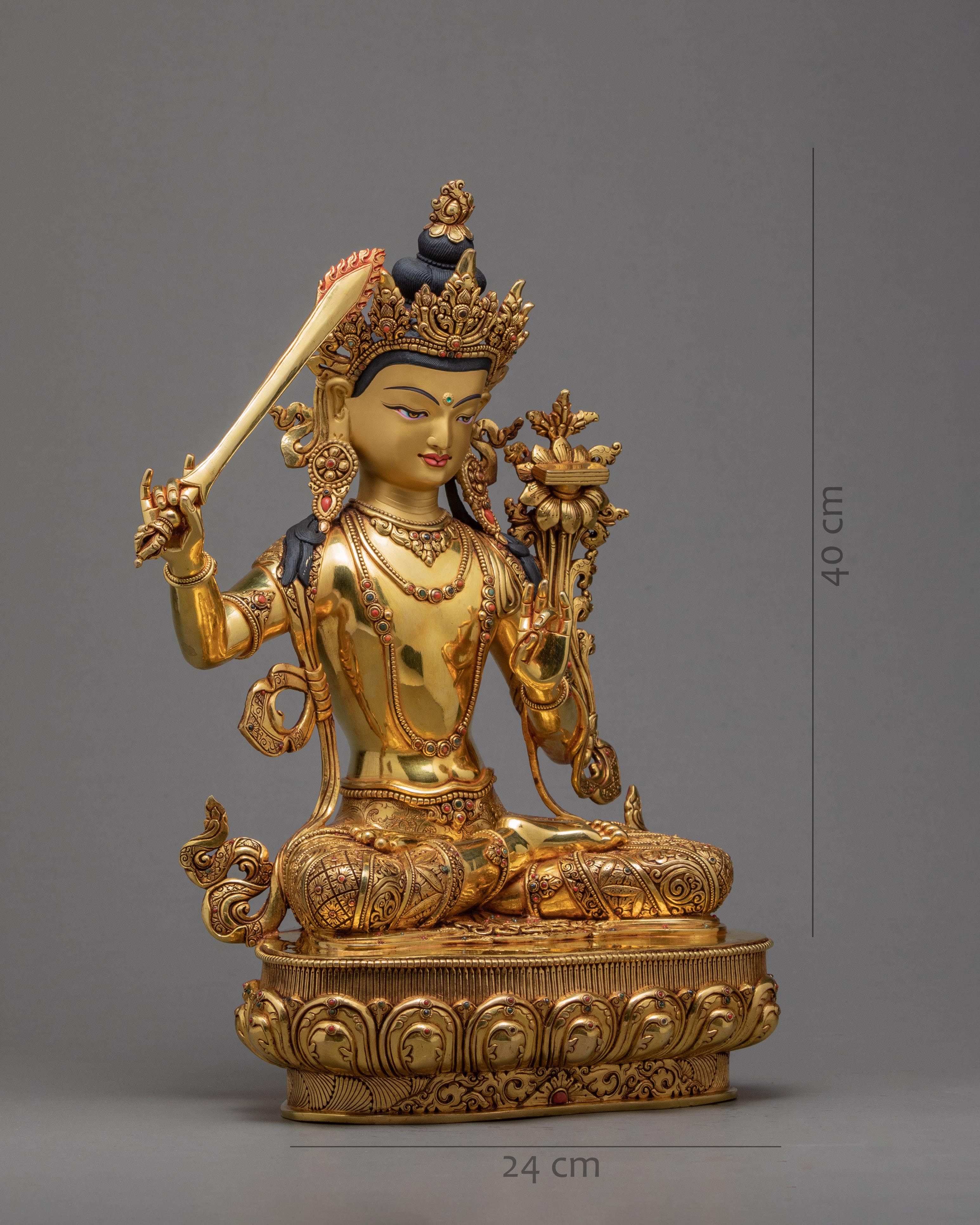 Peaceful Manjushri |  Jampal Yang Statue | Bodhisattva Of Wisdom