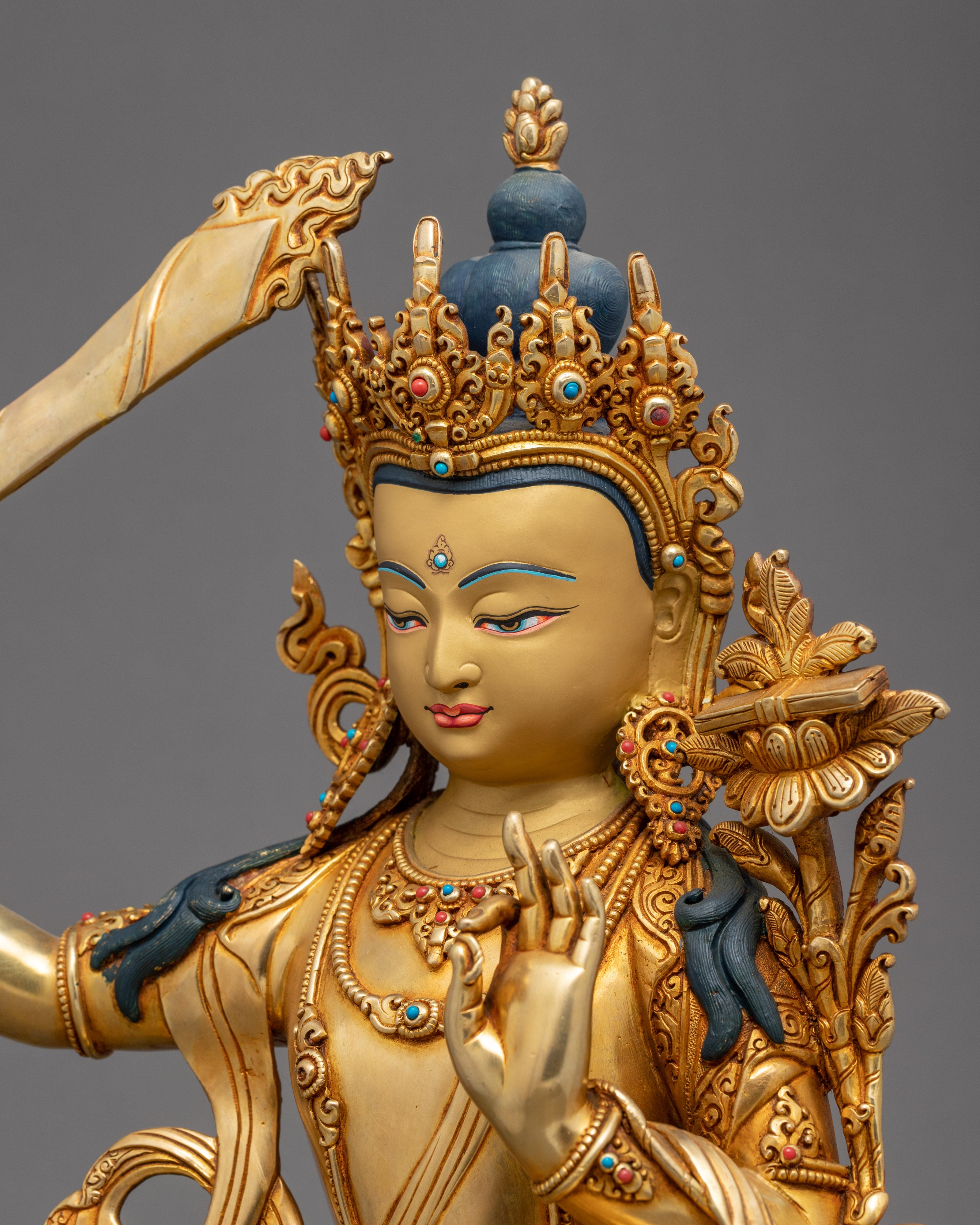 Wisdom Deity Manjushri | Buddhist Bodhisattva Statue