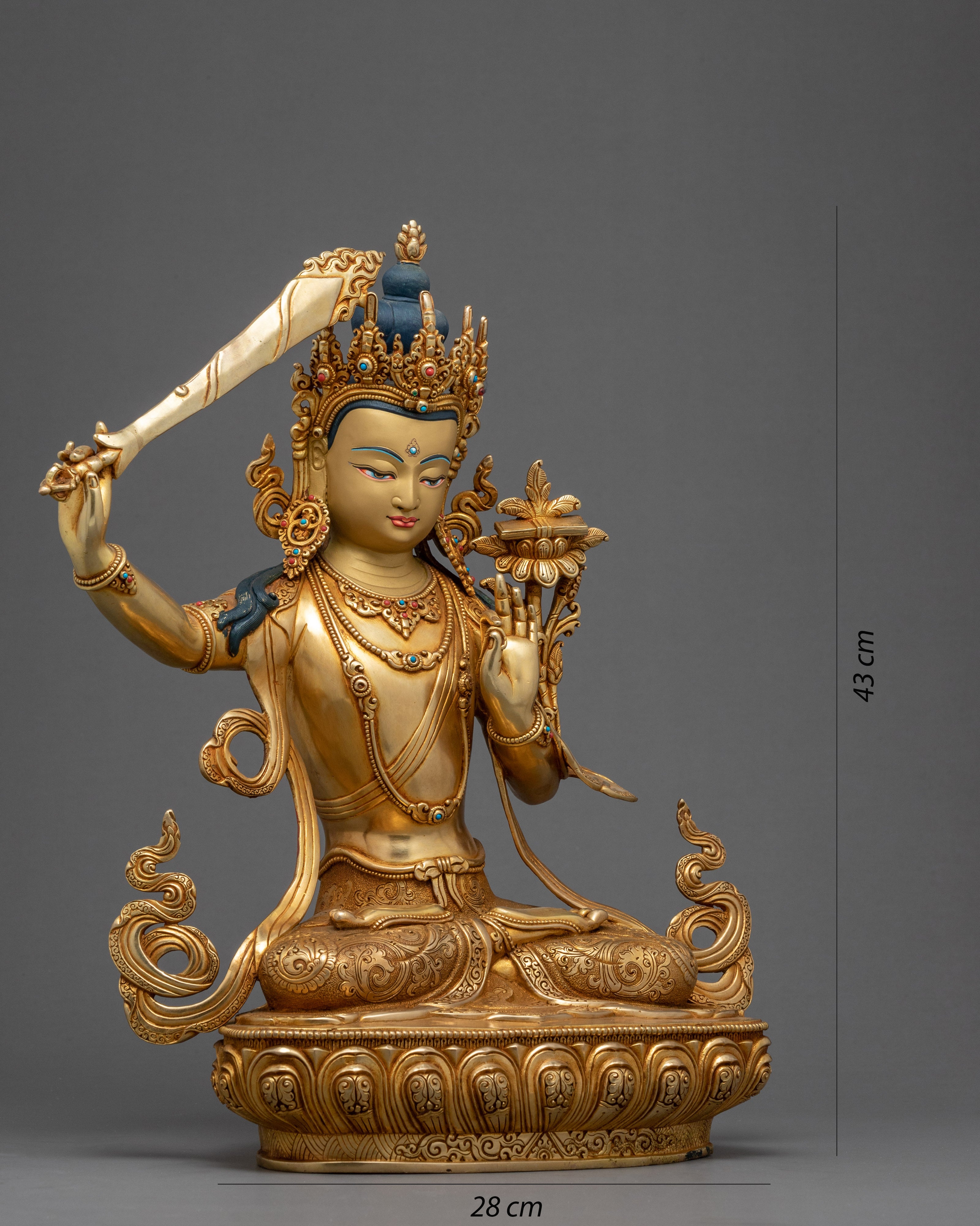 Wisdom Deity Manjushri | Buddhist Bodhisattva Statue