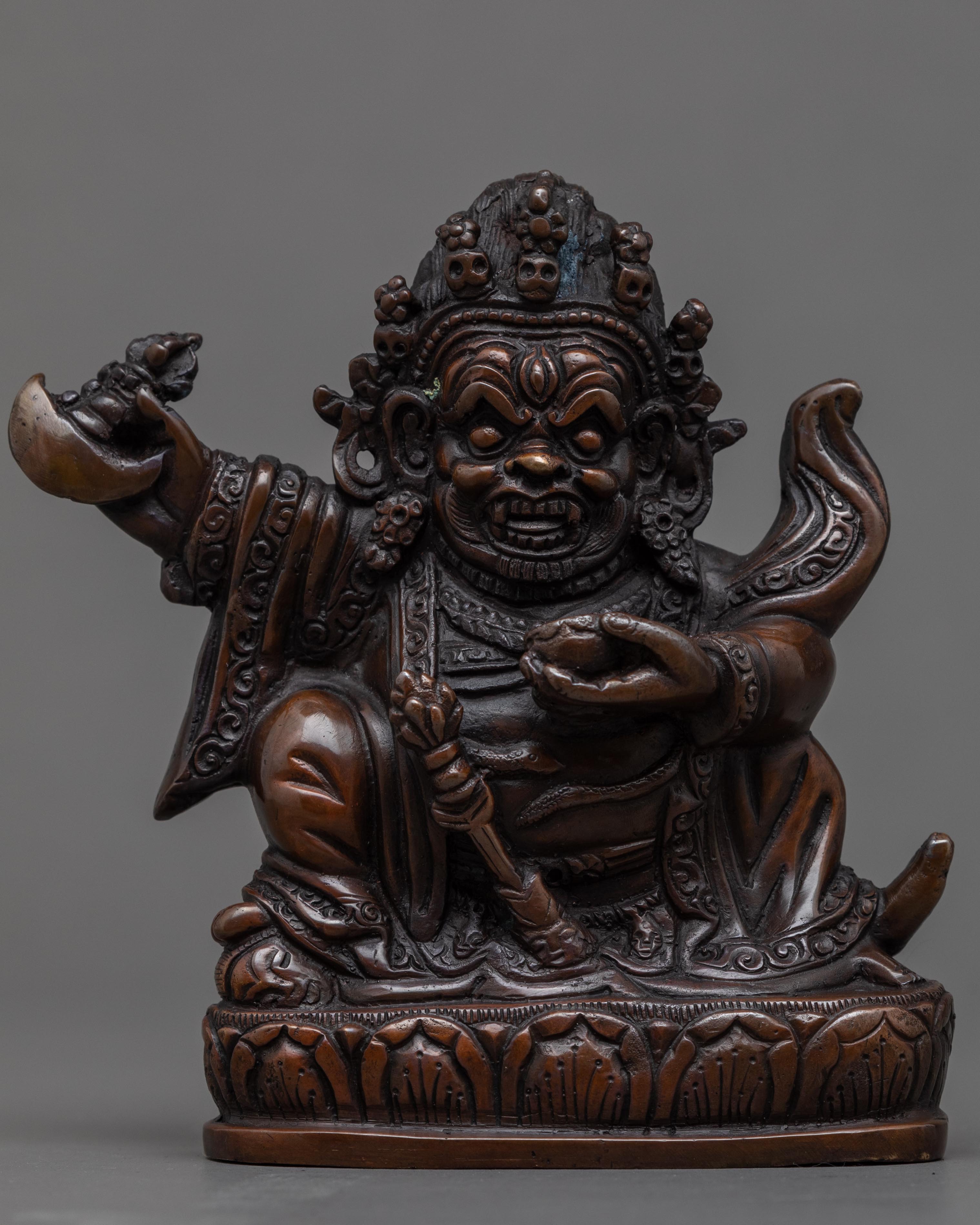 Mahakala Bernagchen The Black Cloak Handcrafted Statue