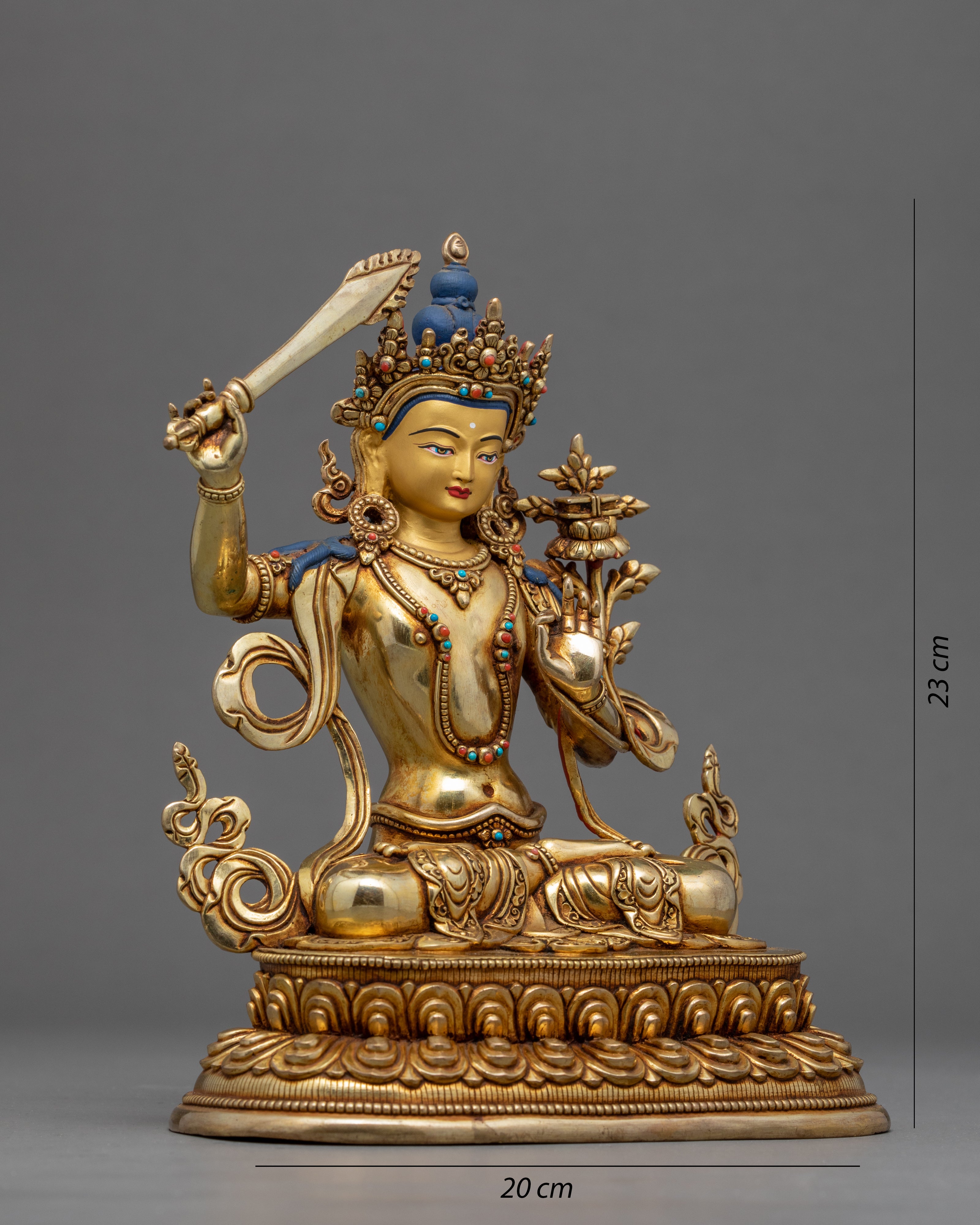 Manjushri Bodhisattva Statue | Finley Hand Carved Buddhist Art