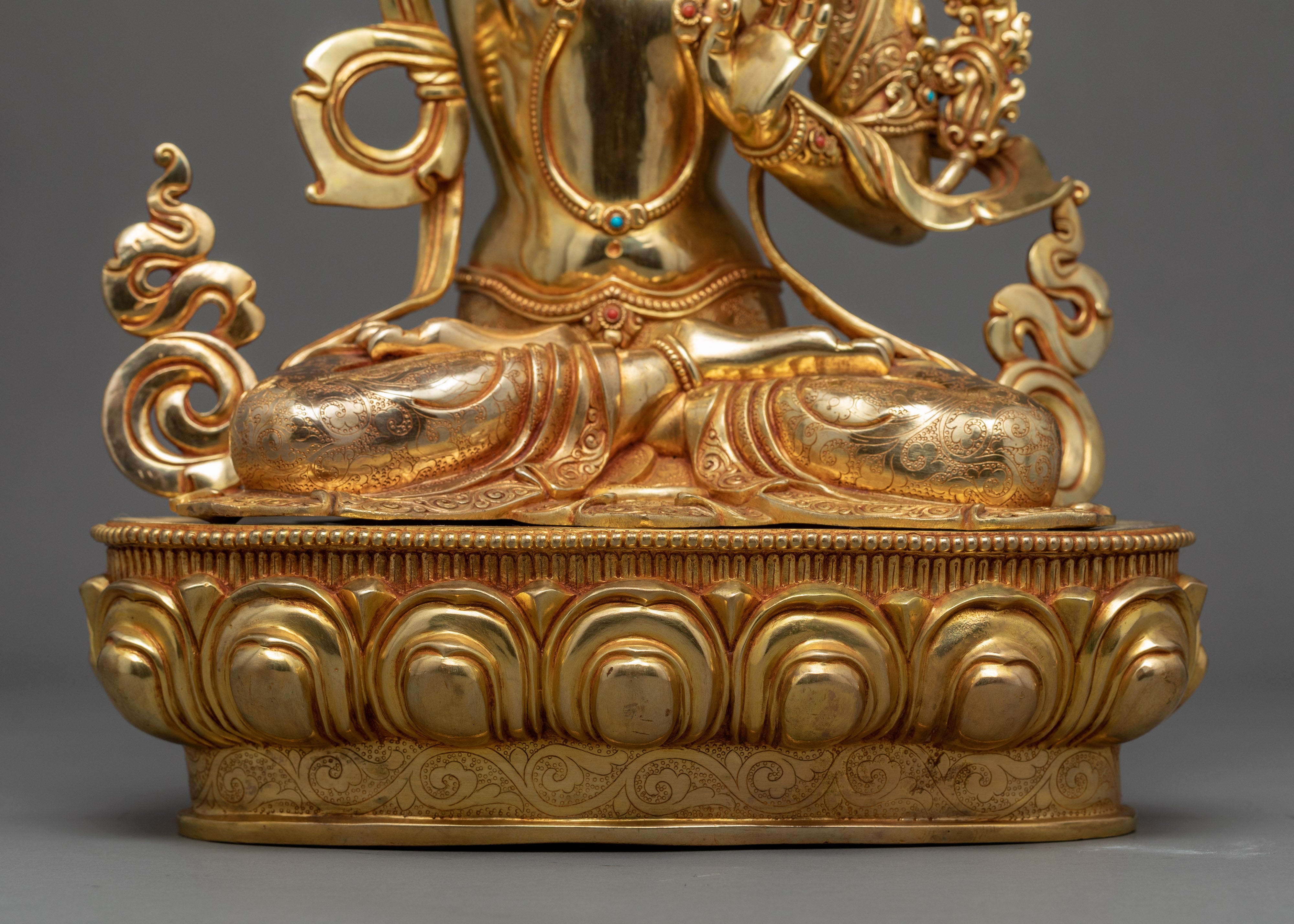 Manjushri Bodhisattva Deity Statue | Handcrafted Wisdom Deity