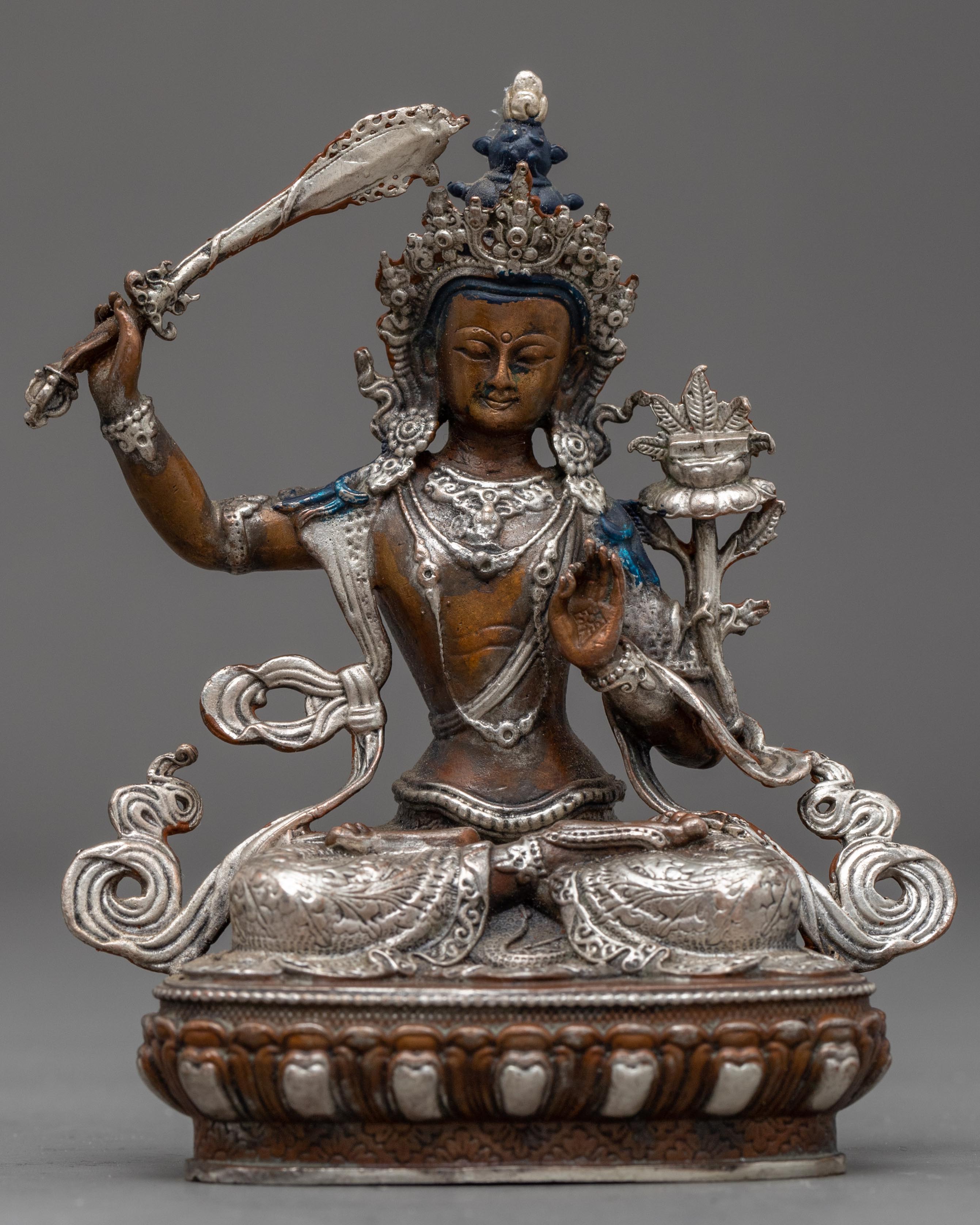 Mini Manjushri Statue | Tibetan Auspicious Art