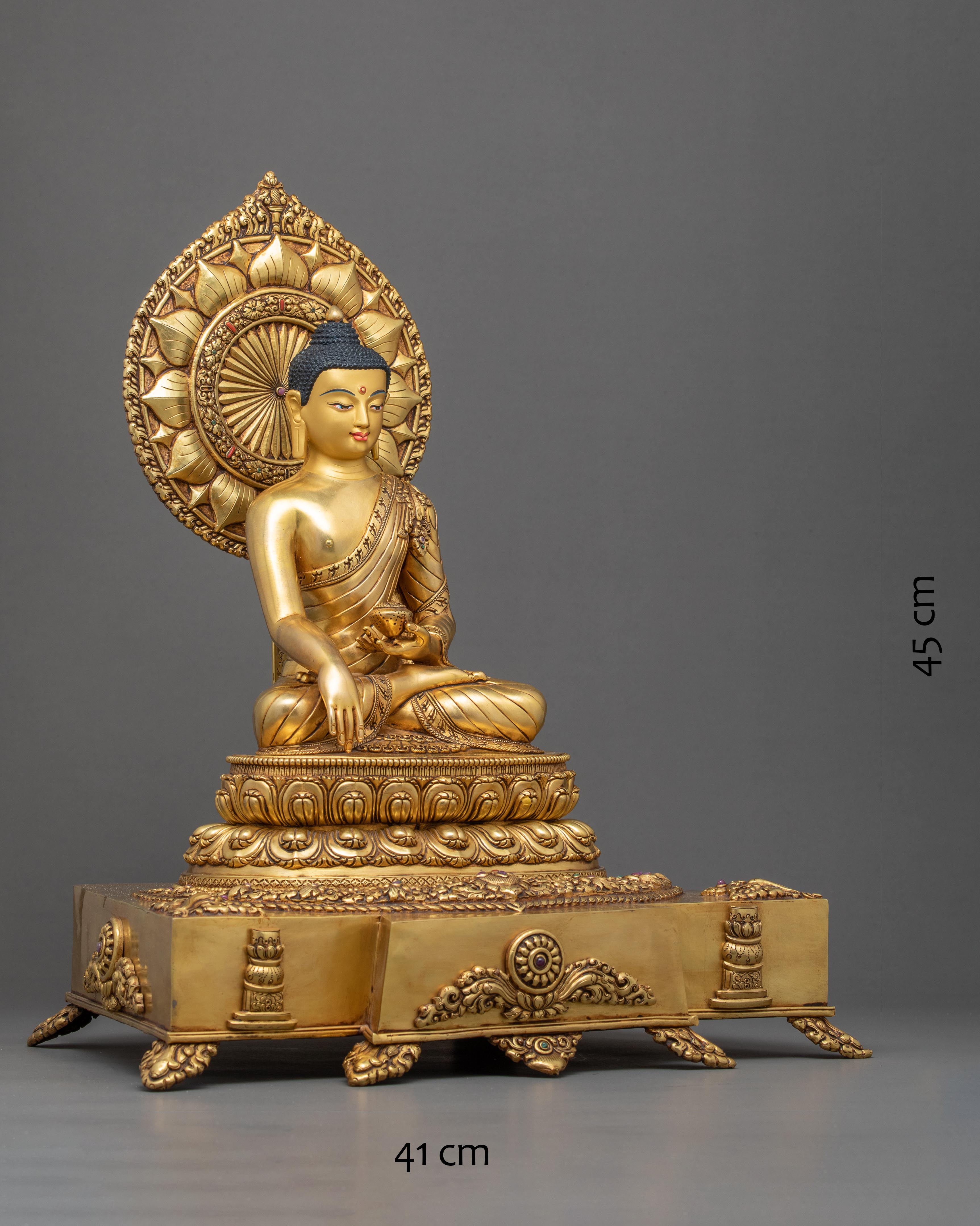 Shakyamuni Buddha Sculpture | Traditional Himalayan Art of Nepal