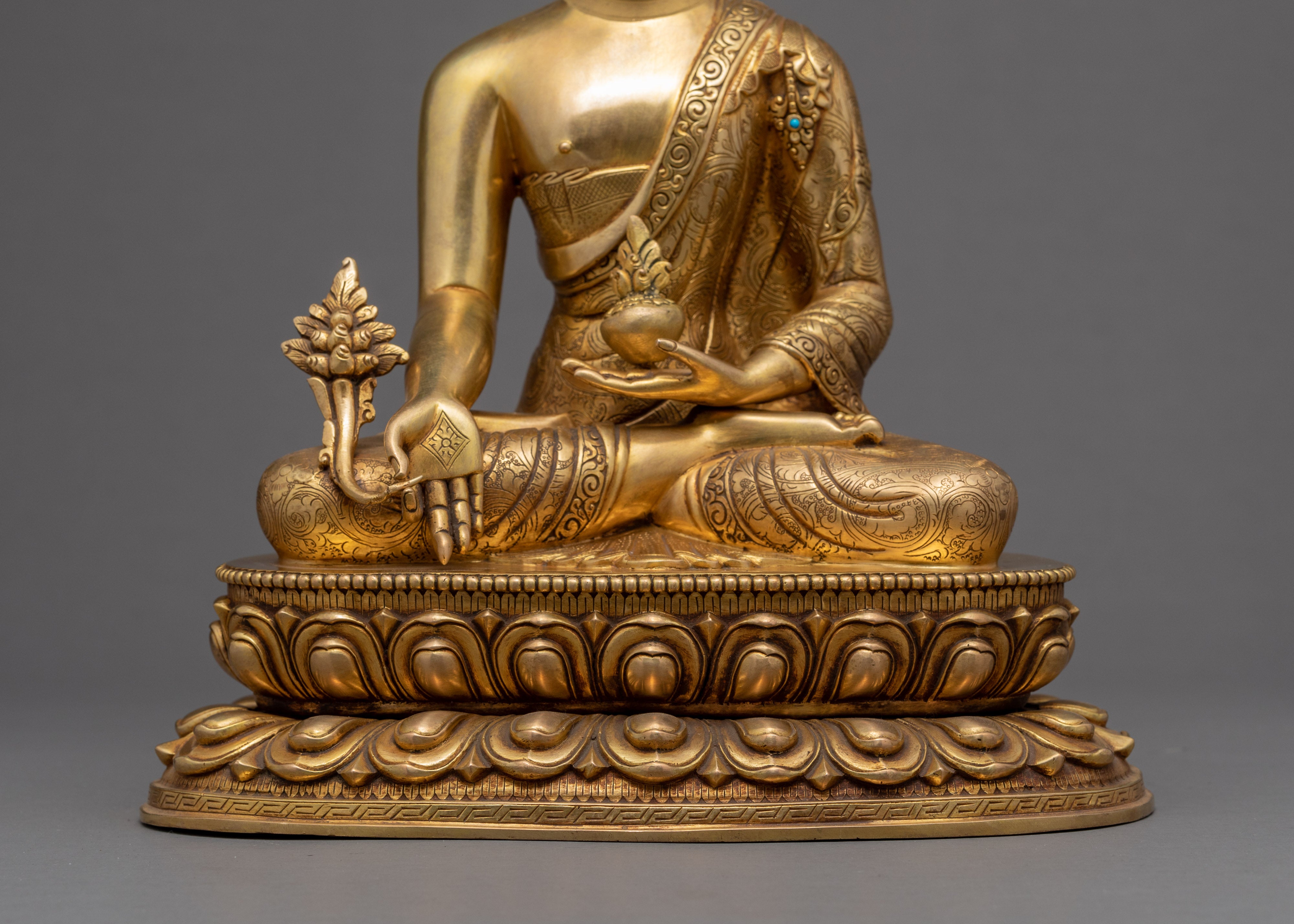 Medicine Buddha Statue | Hand-carved Healing Buddha Figurine