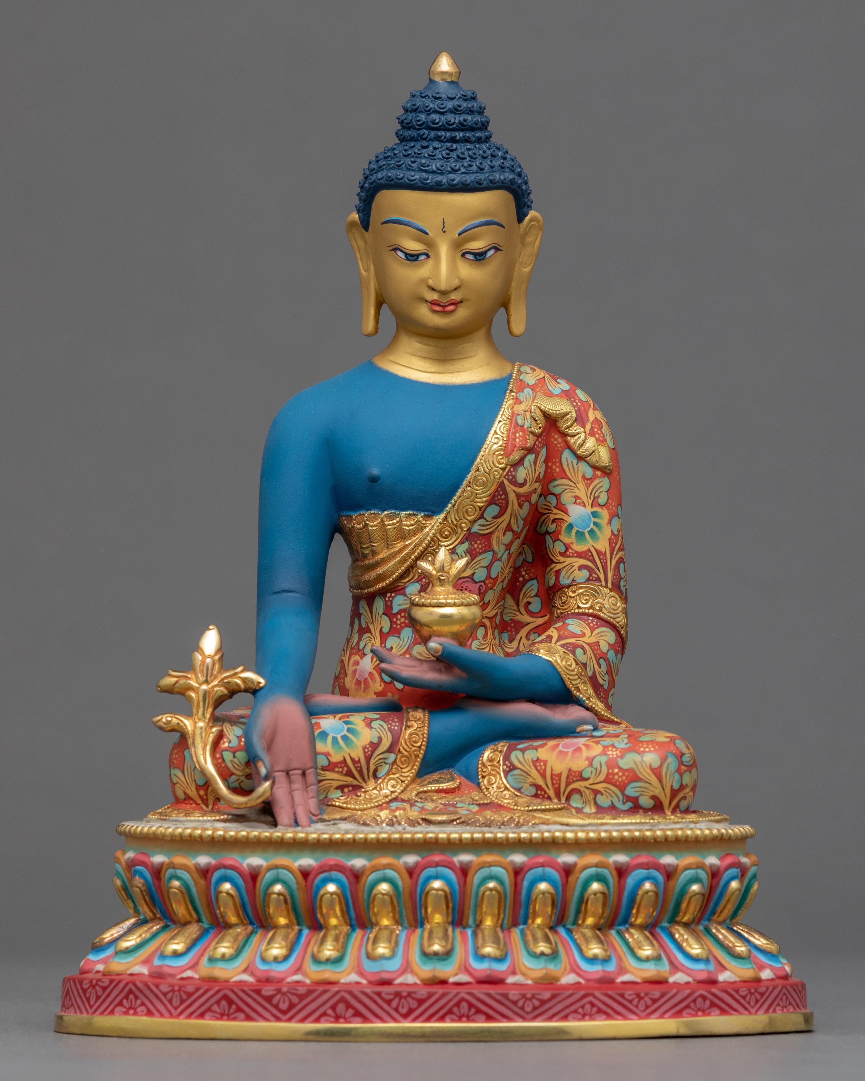 Small Medicine Buddha Statue | Traditional Himalayan Art of Nepal