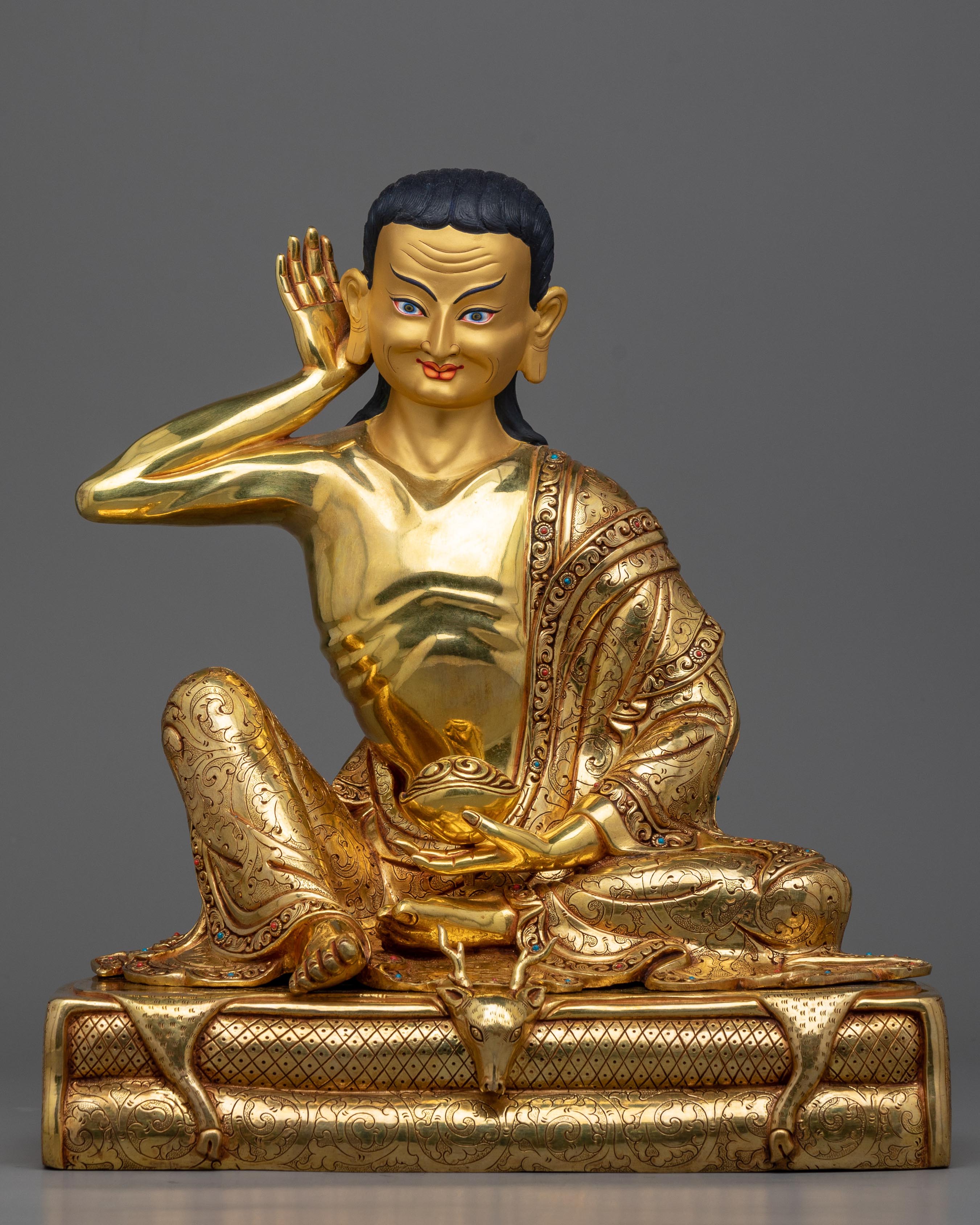 tibetan yogi milarepa statue