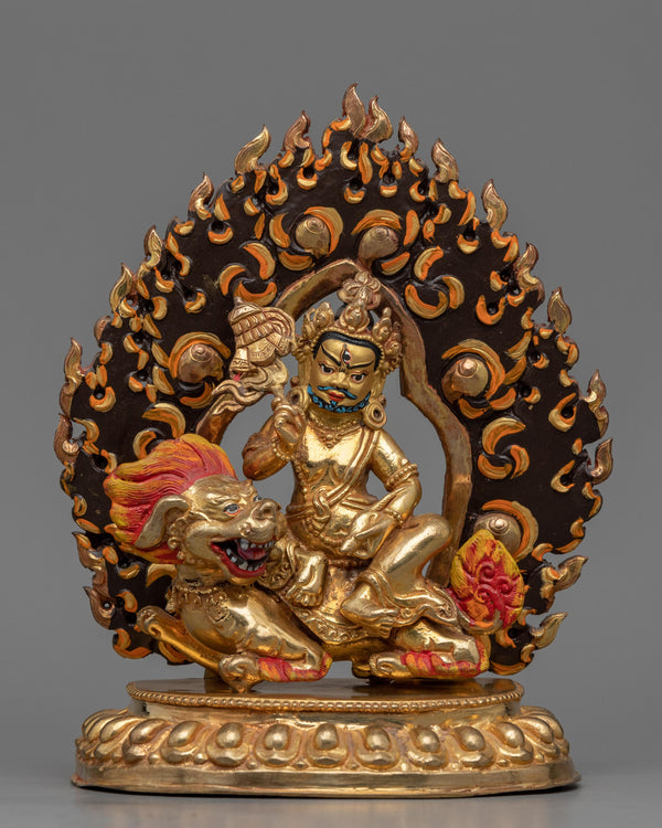 Deity of Wealth, Namtoshe Statuette | Tibetan Wealth Deity Artwork