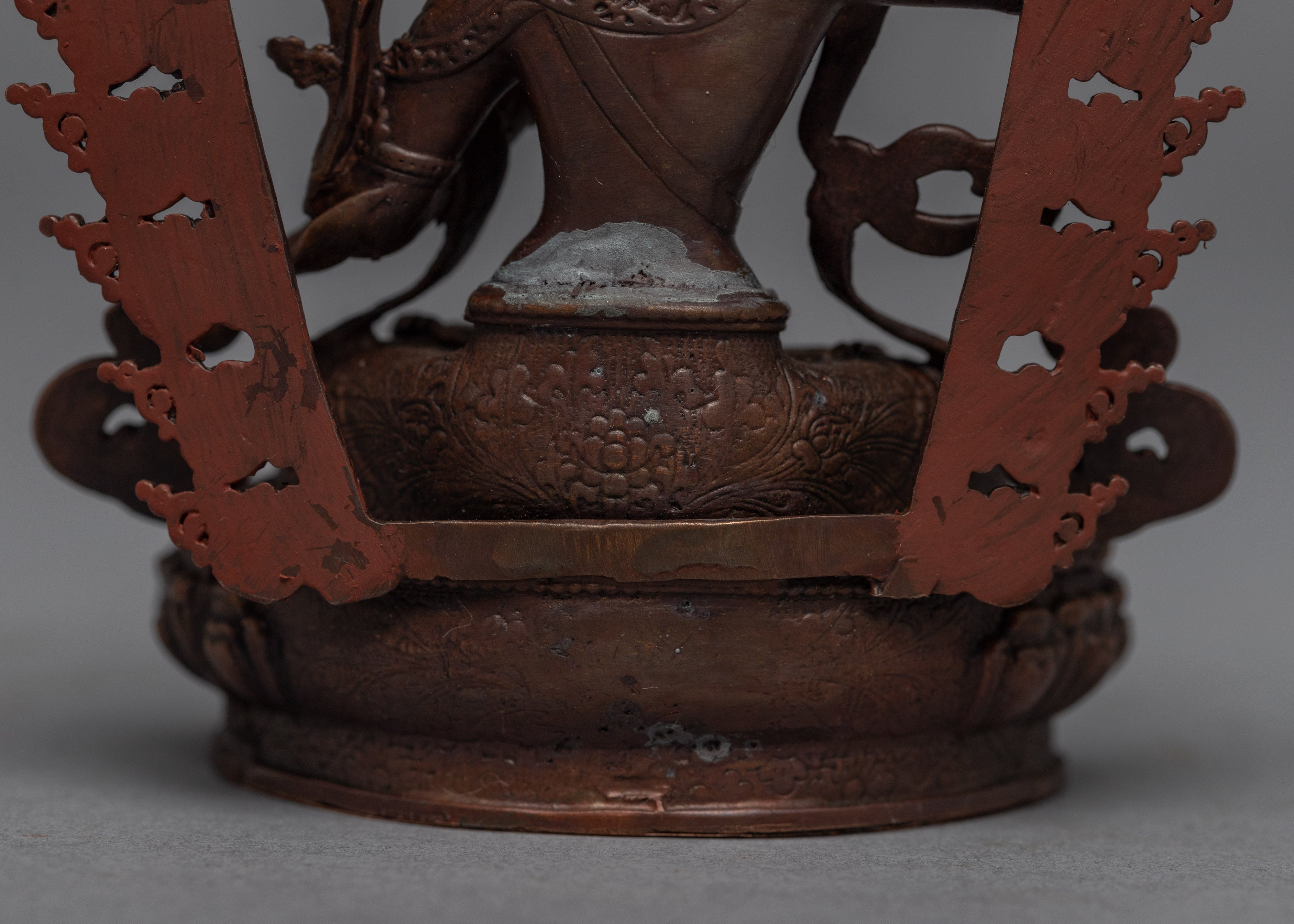 Machine-Made Manjushri Sword Statue | Bodhisattva Manjushri Gold Gilded Art