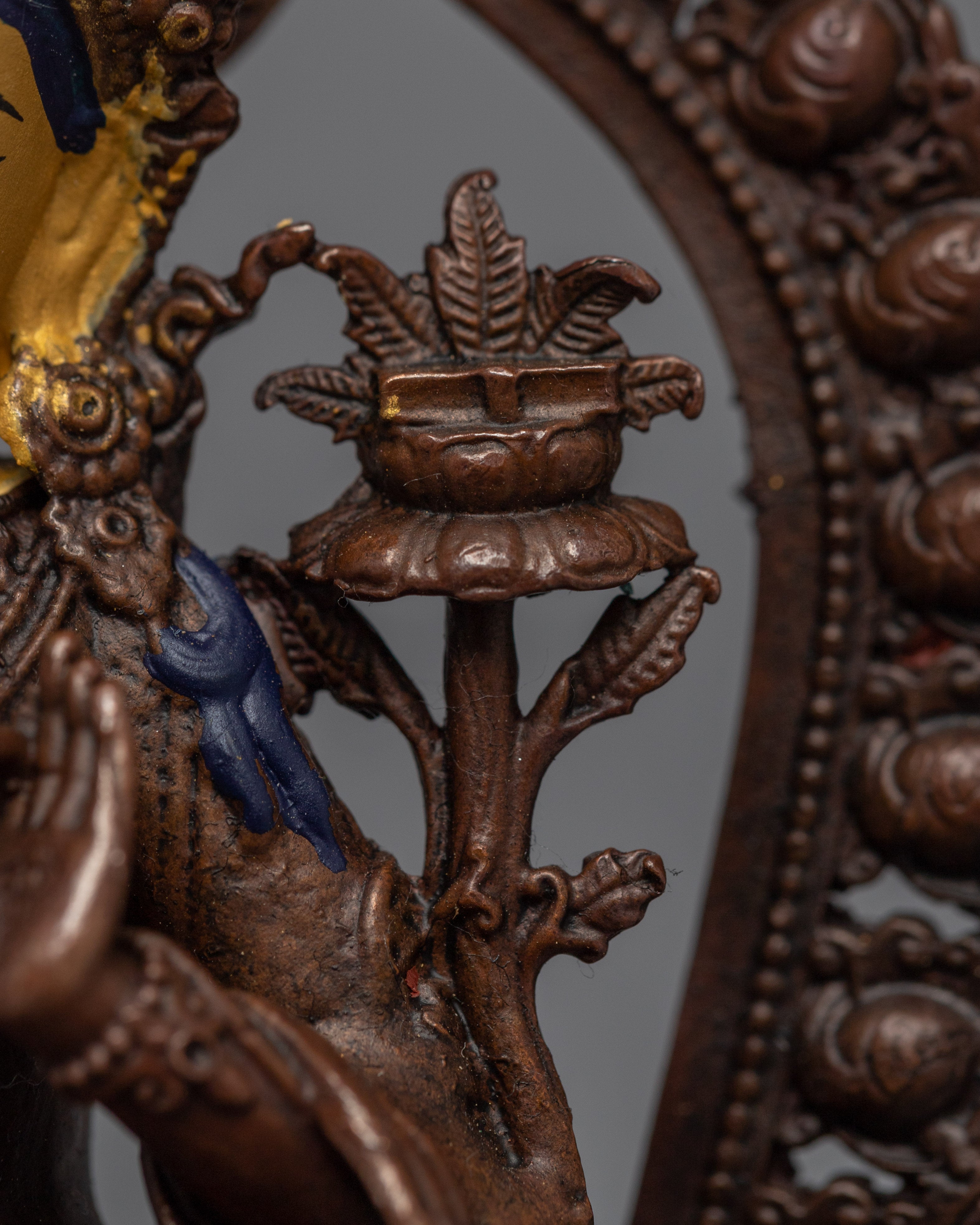 Bodhisattva Garden Statue | Gold Gilded Bodhisattva Statue Set