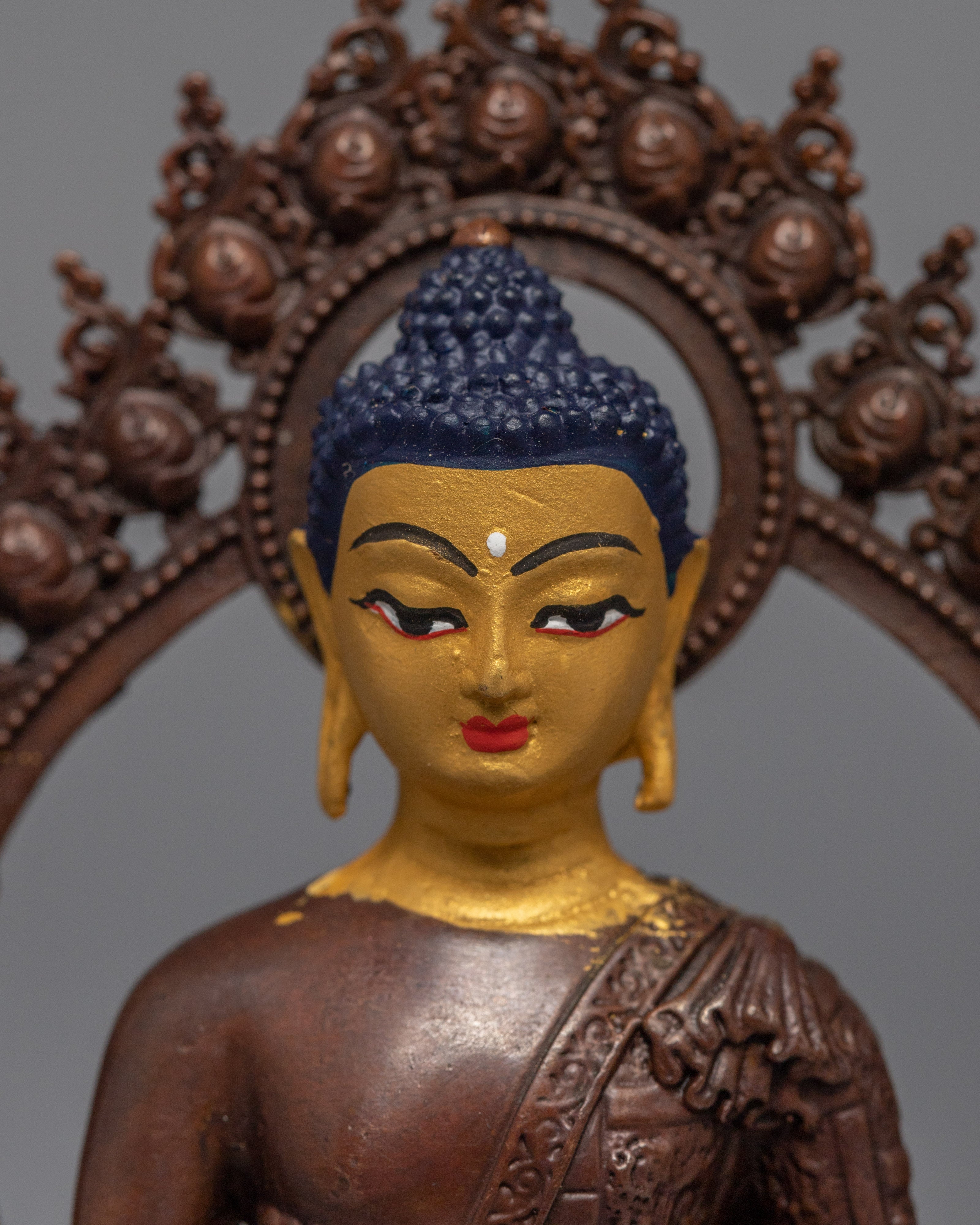 Medicine Buddha Tibetan Sculpture | Traditionally Hand Carved Healing Buddha Art