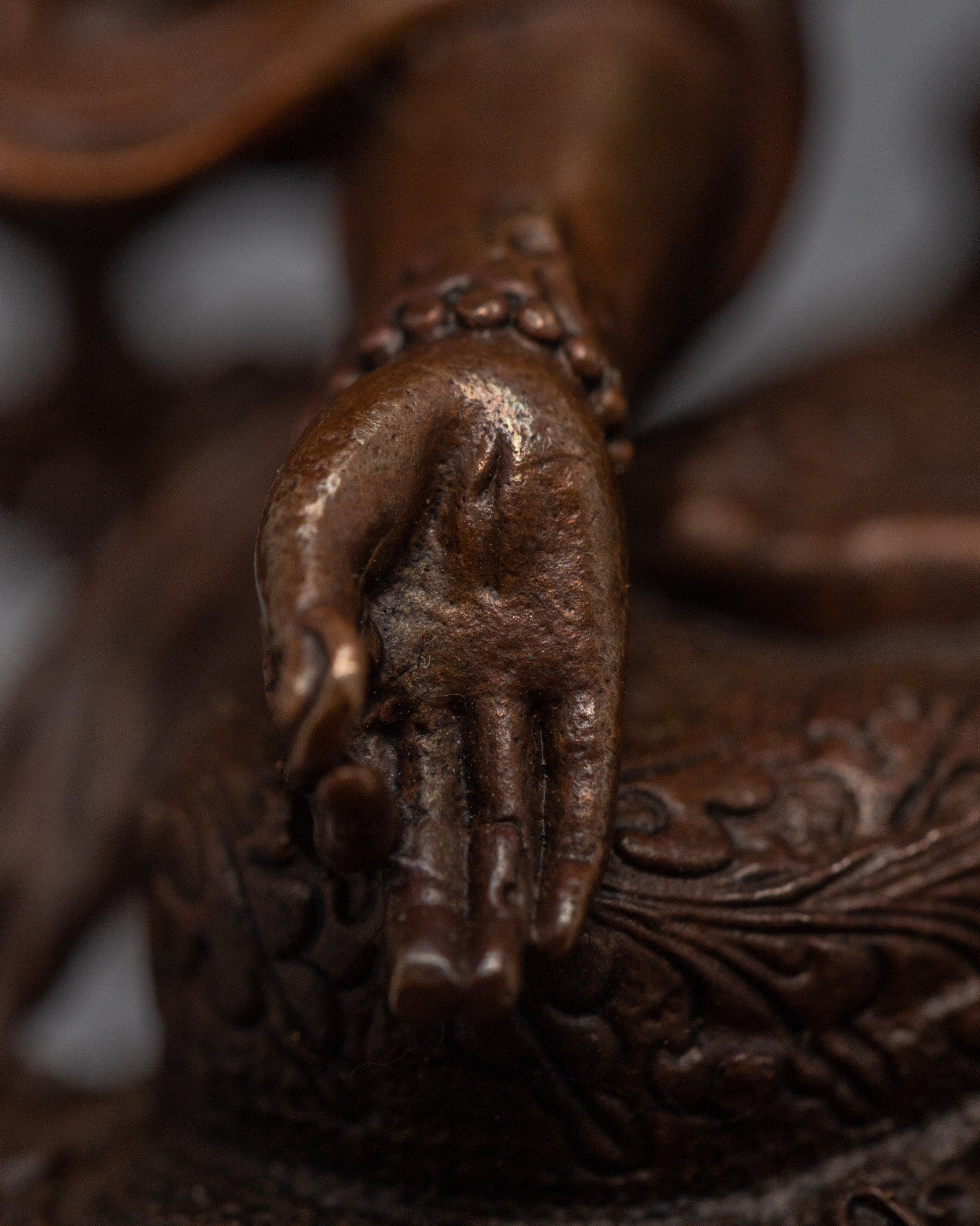 Miniature White Tara Practice Sculpture | Tibetan Buddhist Deity Gold Gilded Statue