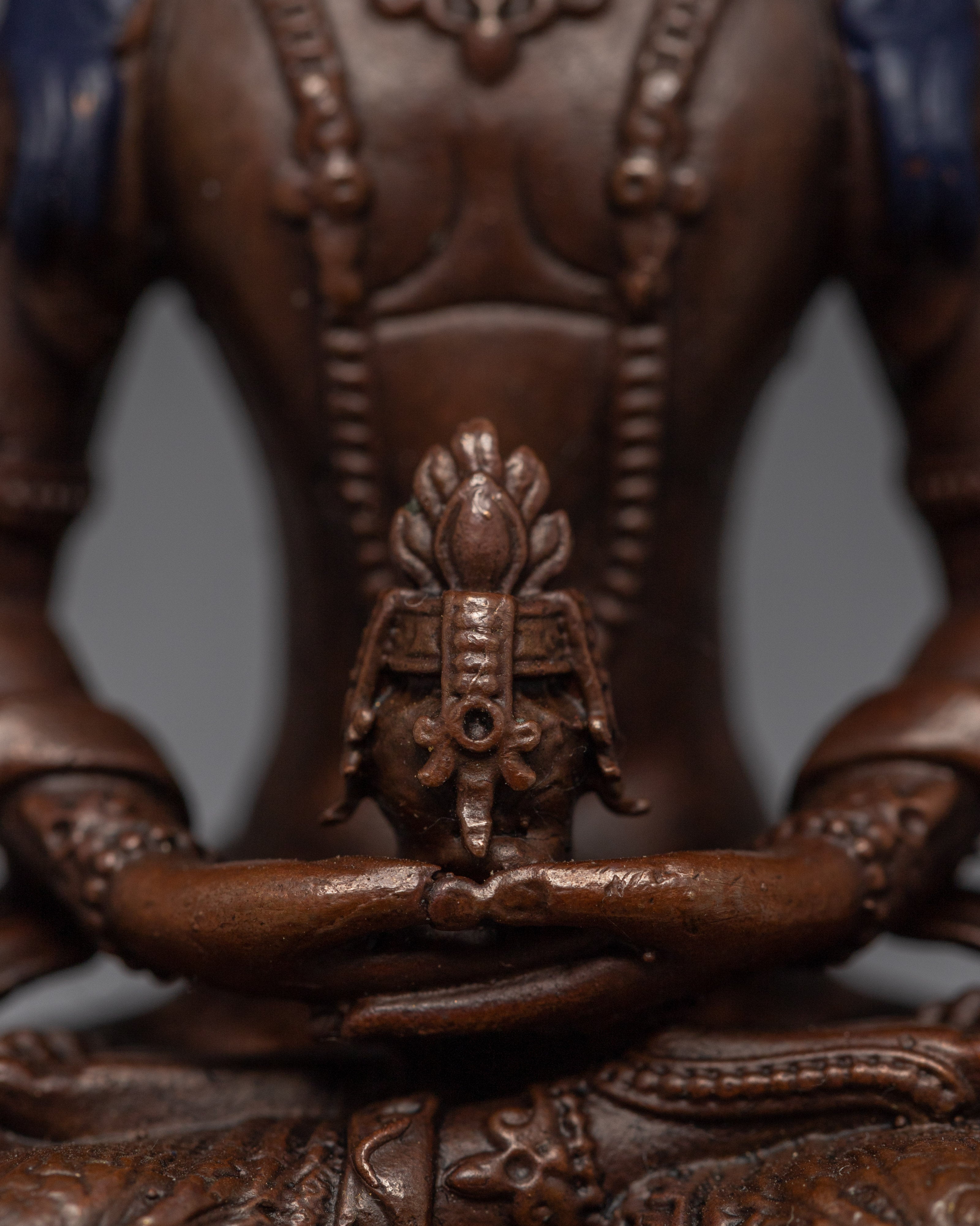 Amitayus Long Life Practice Sculpture | Machine-Made Miniature Buddhist Deity Art